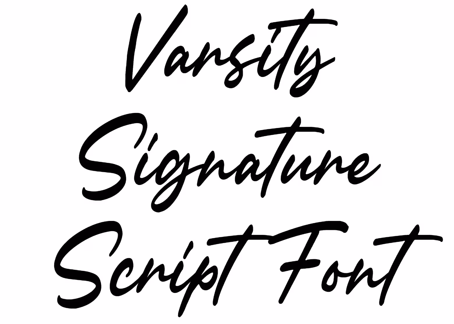 Varsity Signature Script Font