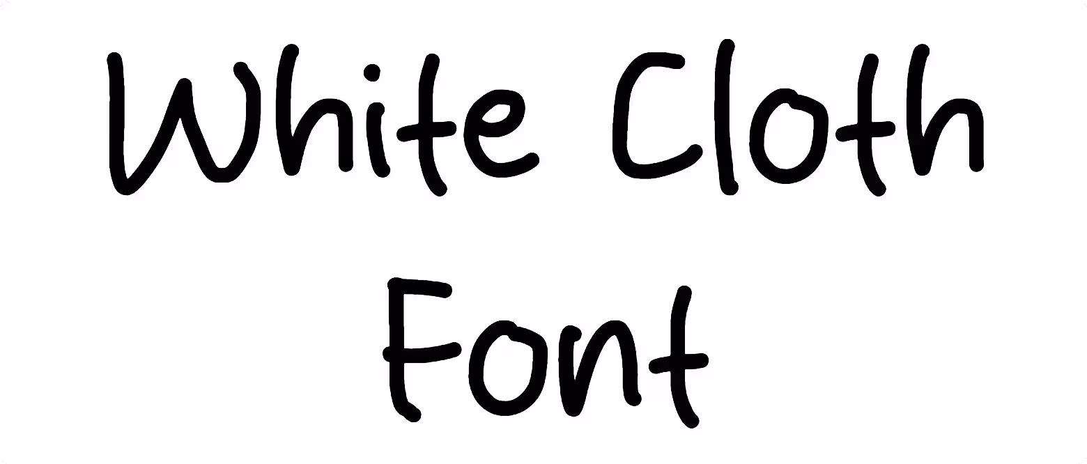 White Cloth Font
