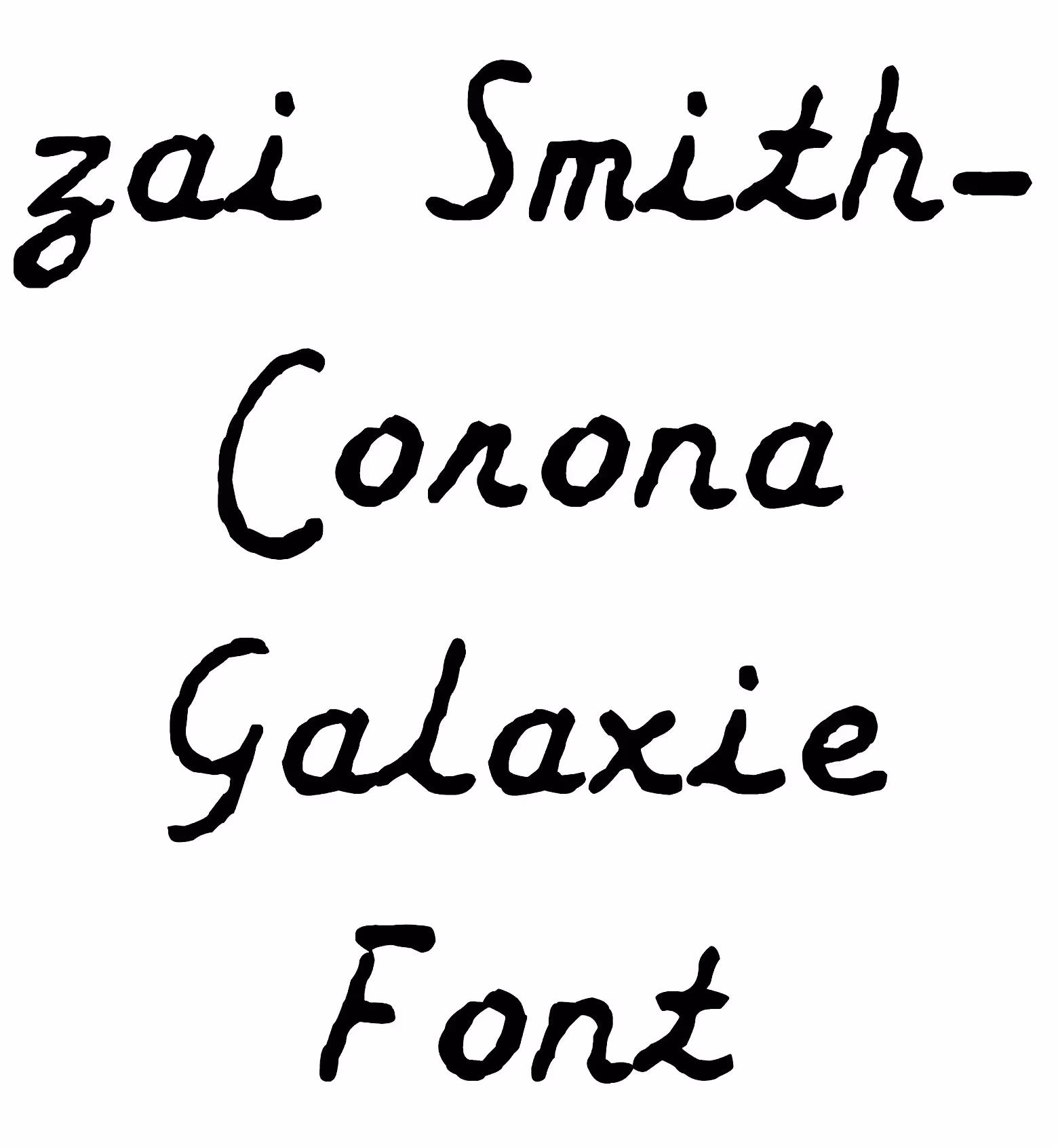 zai Smith-Corona Galaxie Font