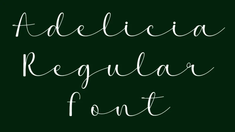 Adelicia Regular Font