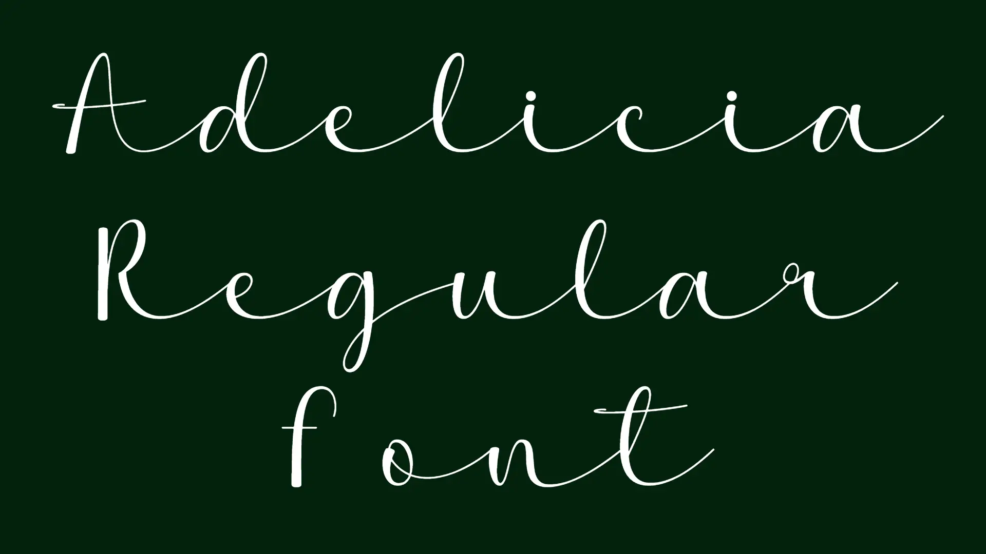 Adelicia Regular Font