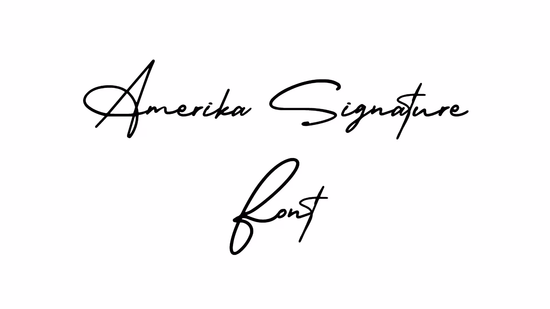Amerika Signature Font