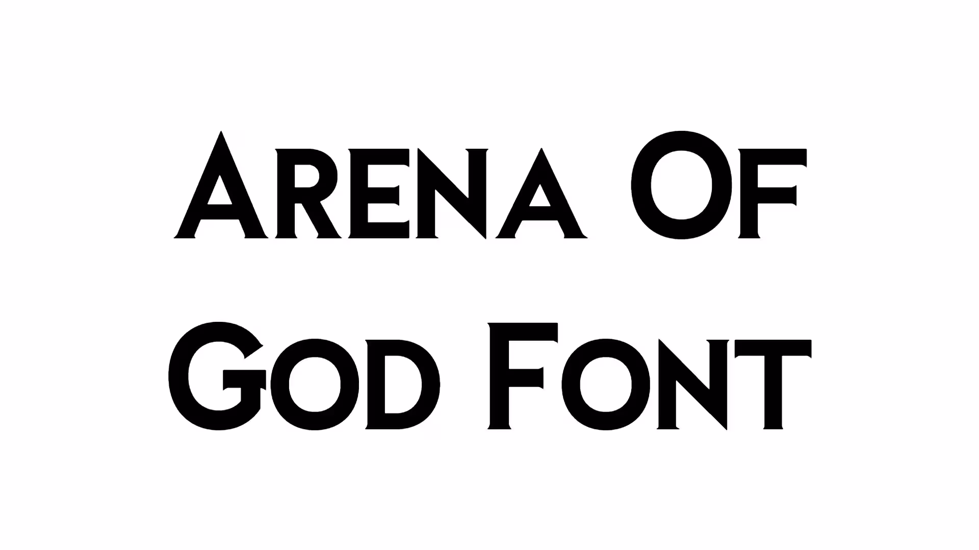 Arena Of God Font