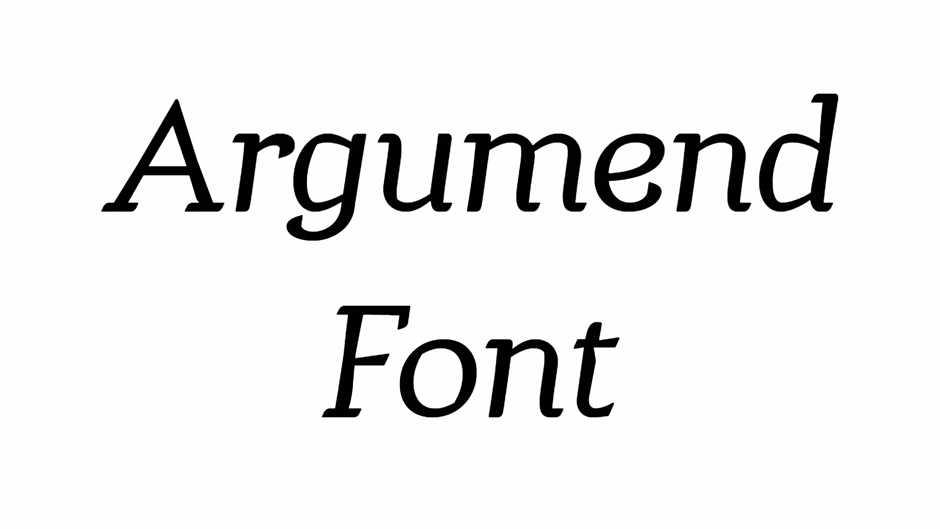 Argumend Font