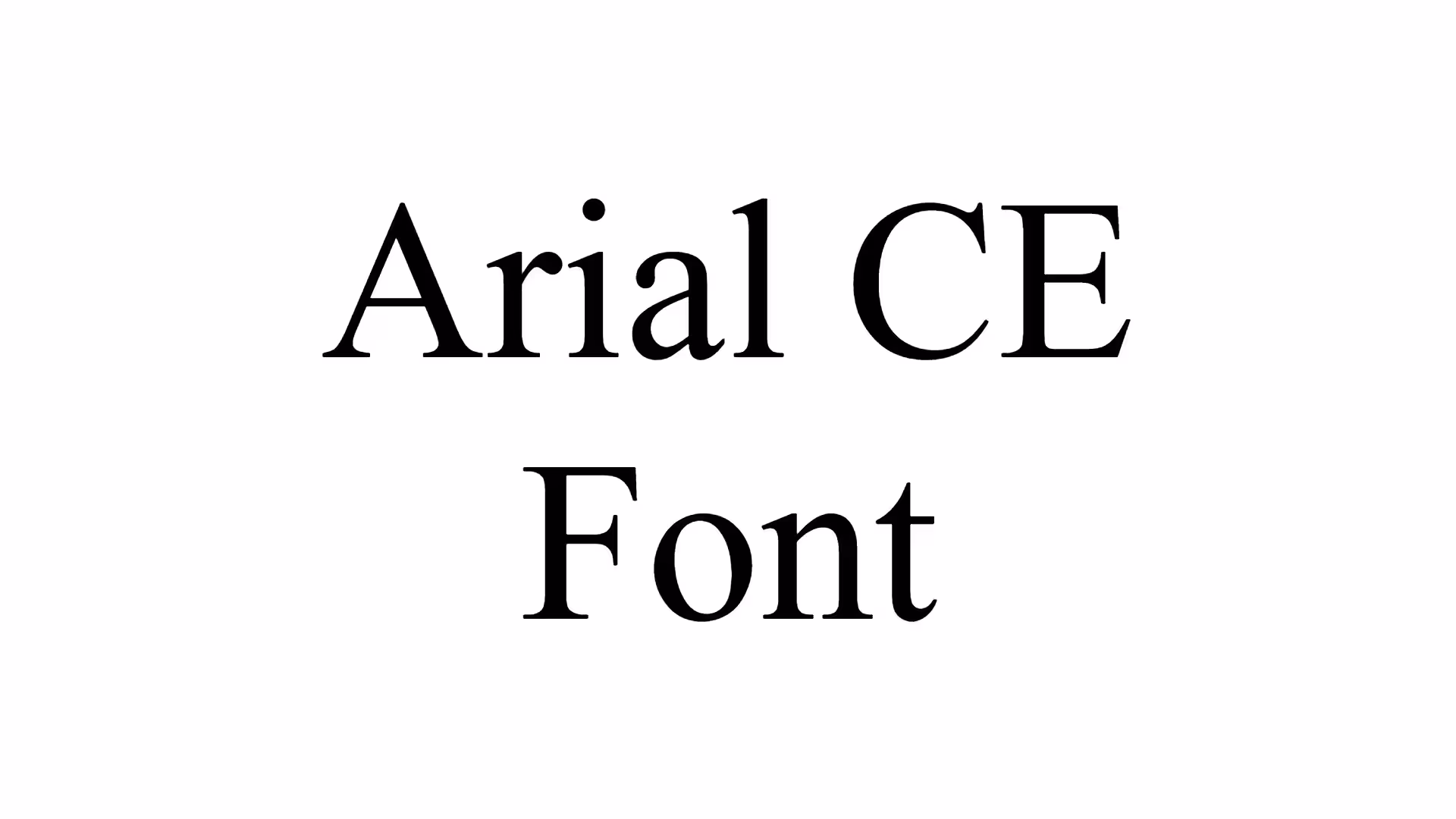 Arial CE Font