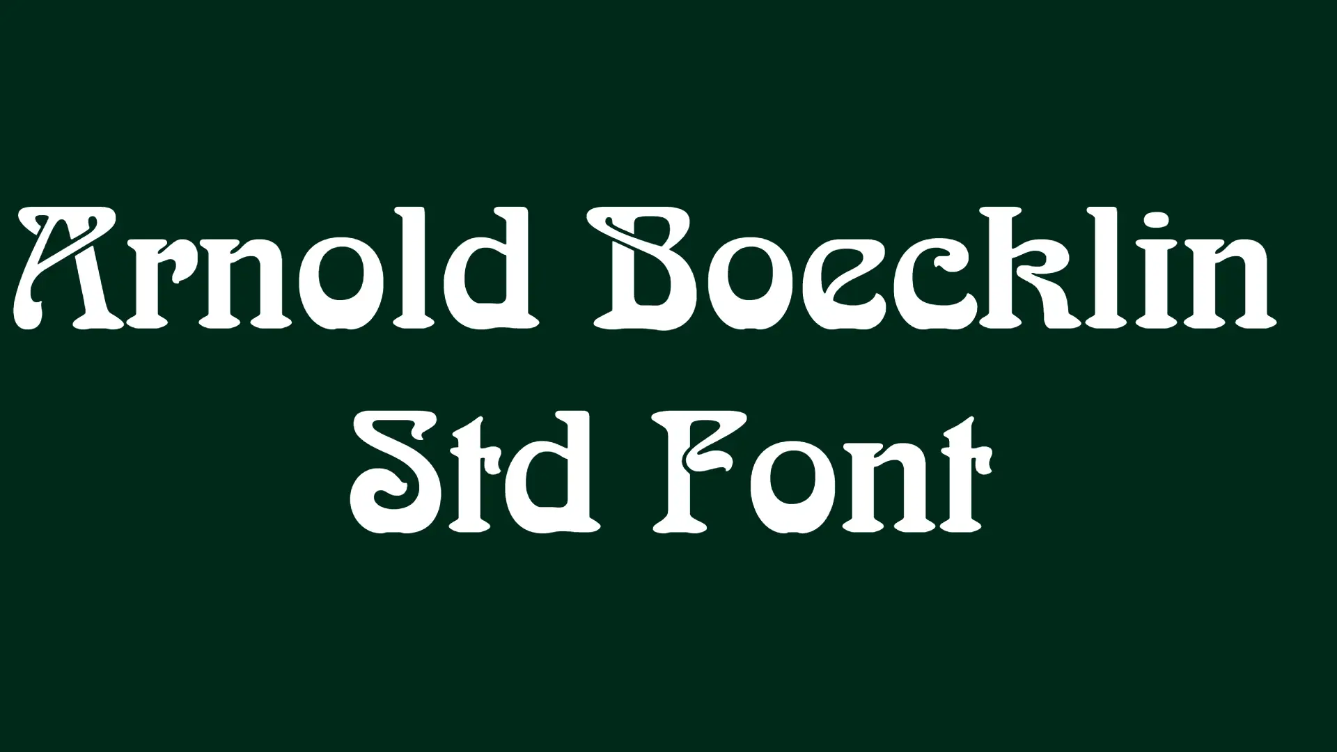 Arnold Boecklin Std Font