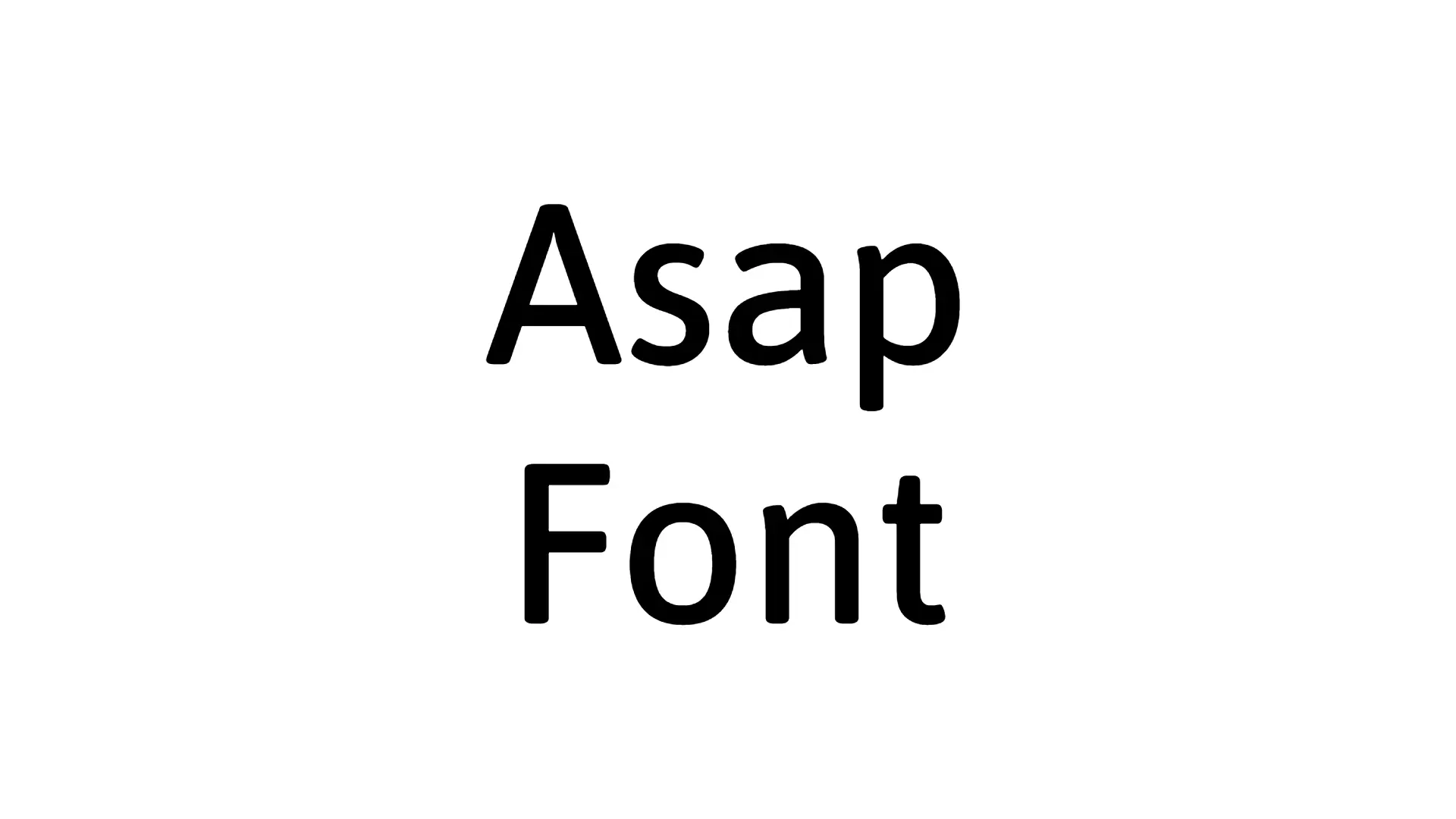 Asap Font