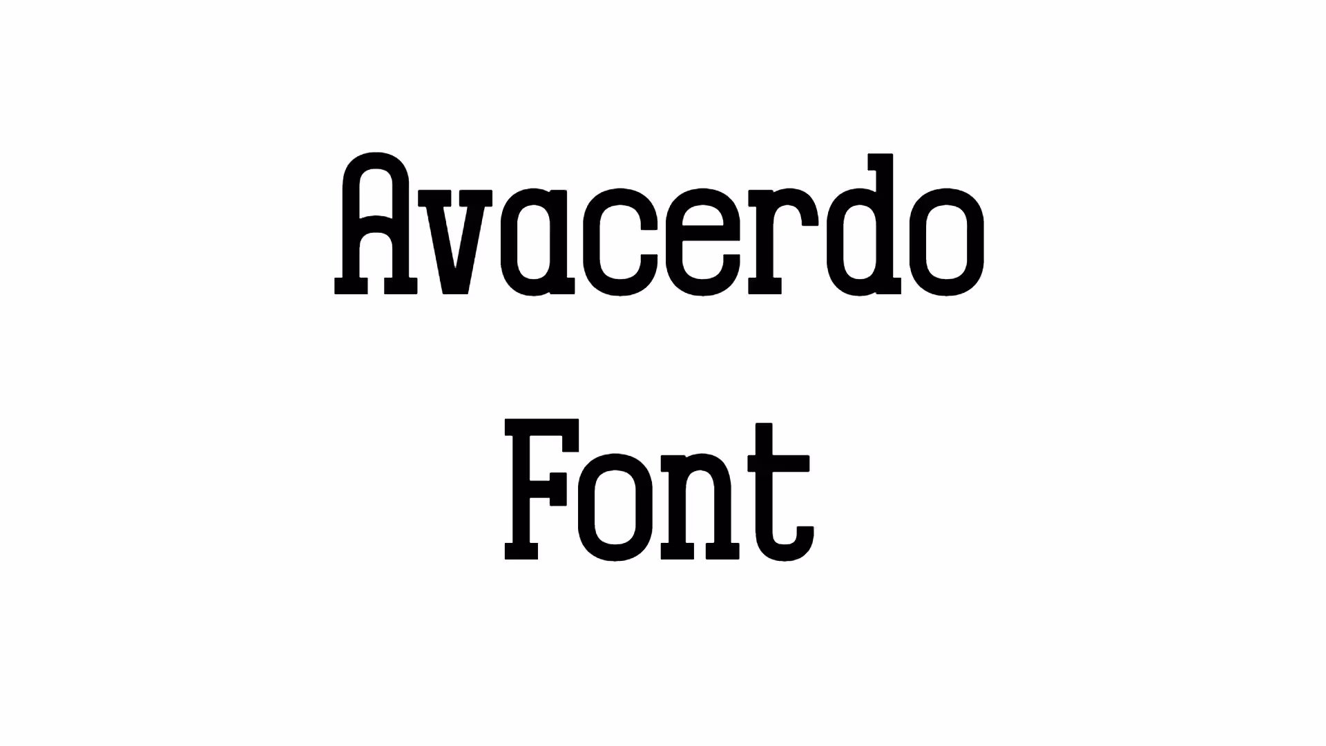 Avacerdo Font