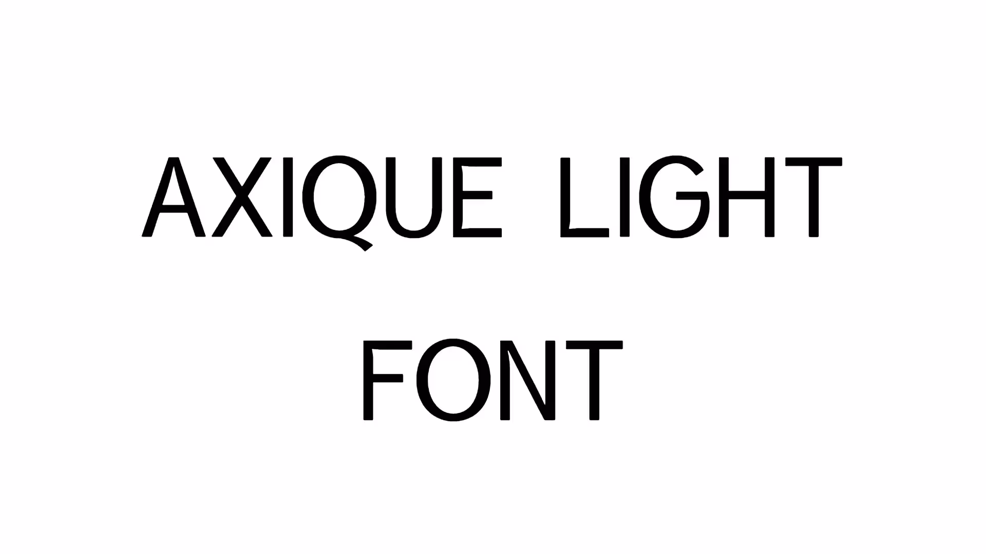 Axique Light Font
