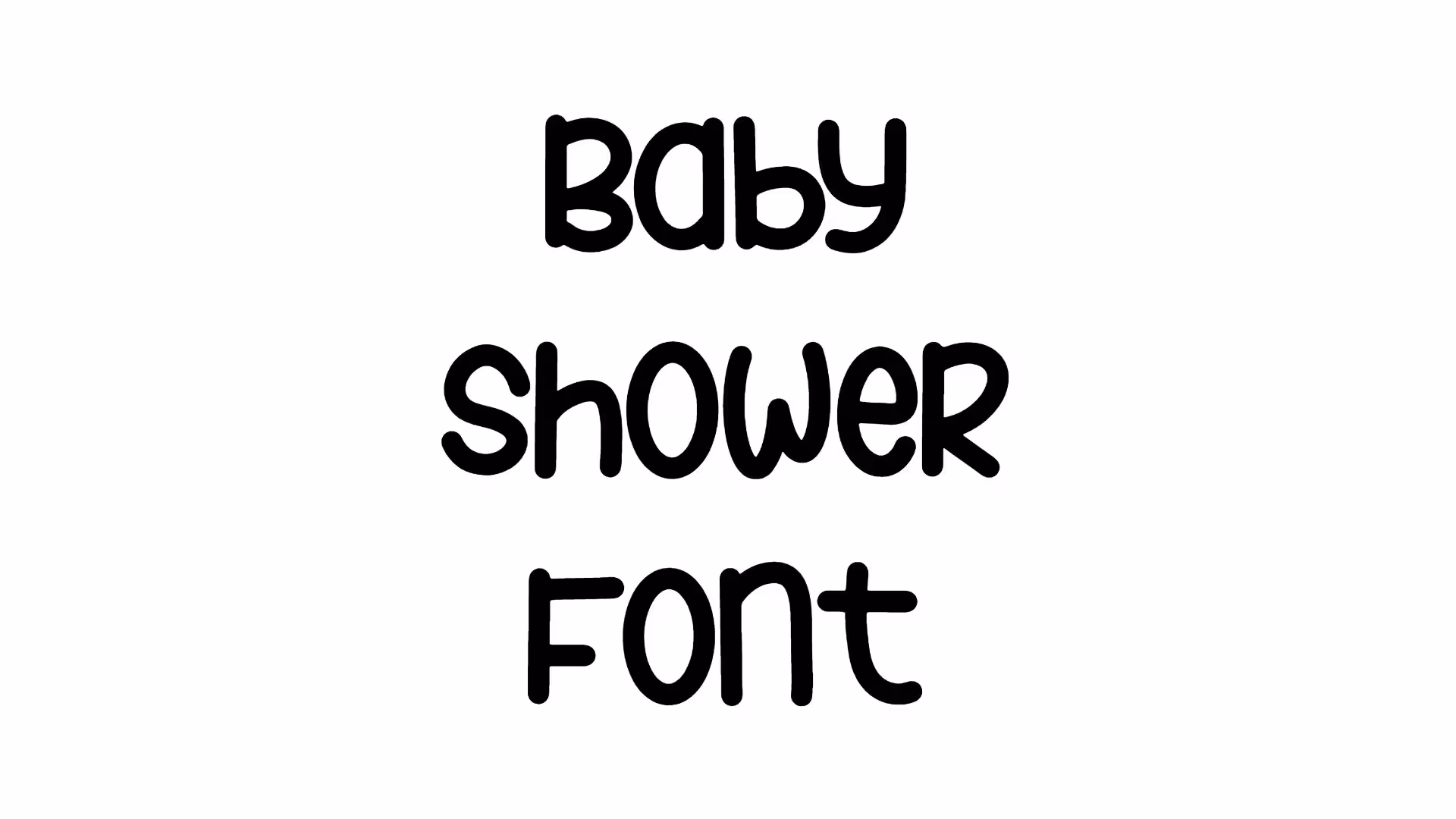 Baby Shower Font