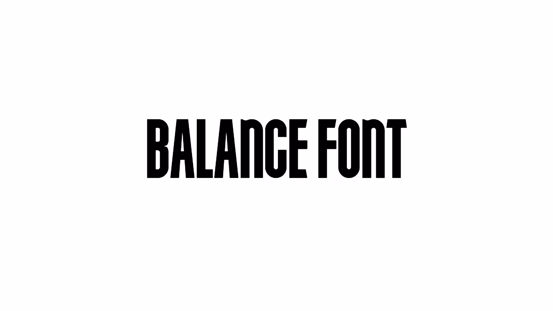 Balance Font