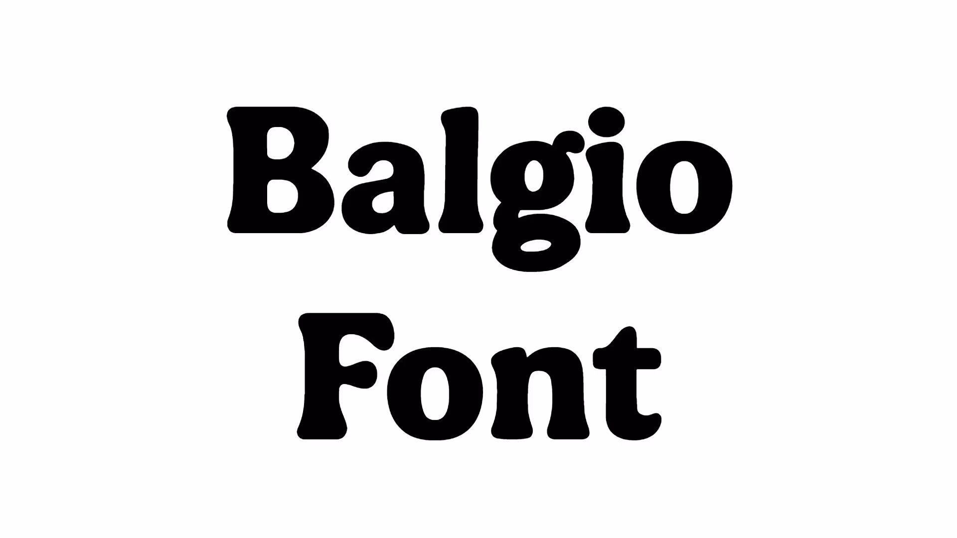 Balgio Font