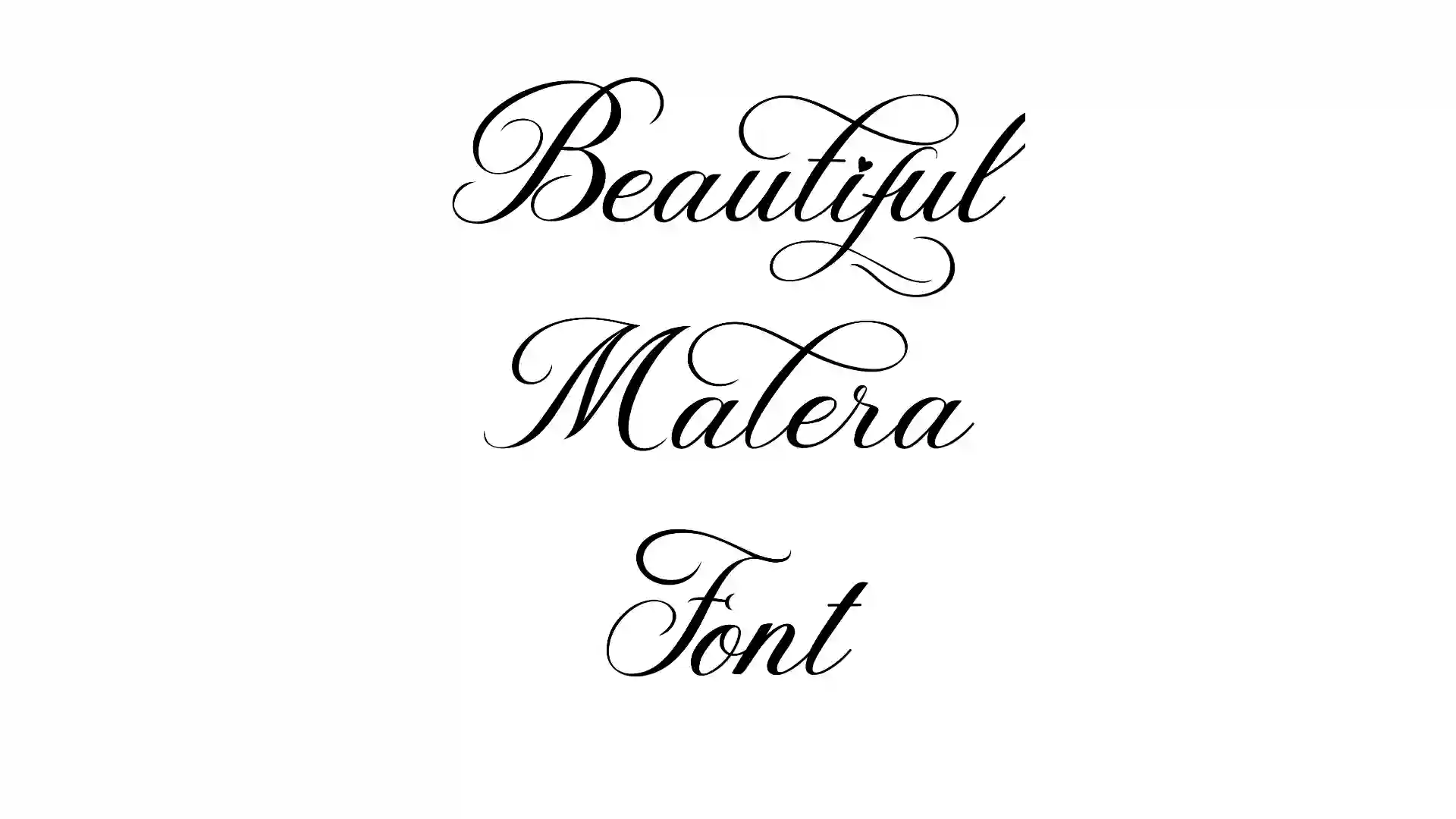 Beautiful Malera Font