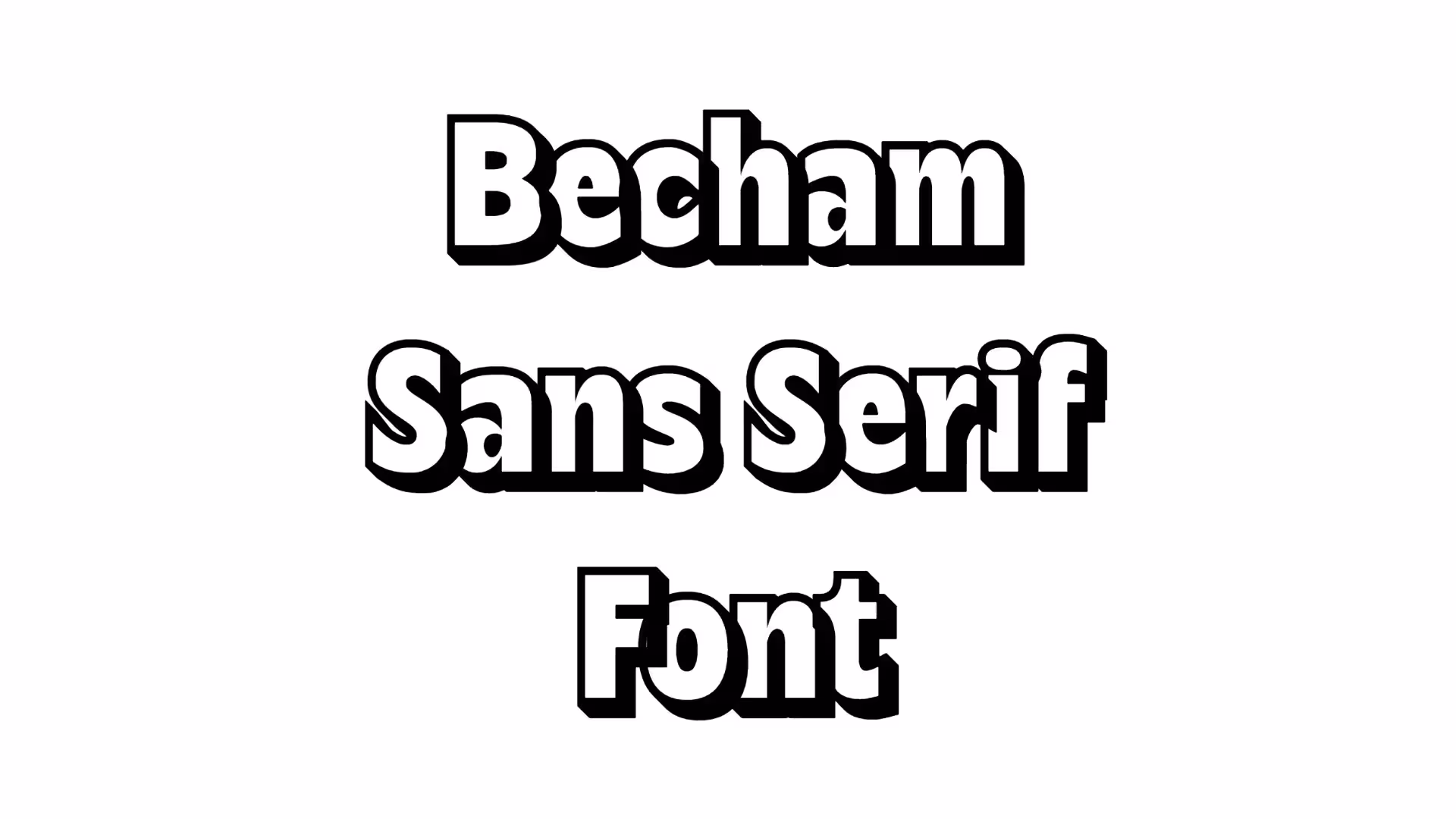 Becham Sans Serif Font