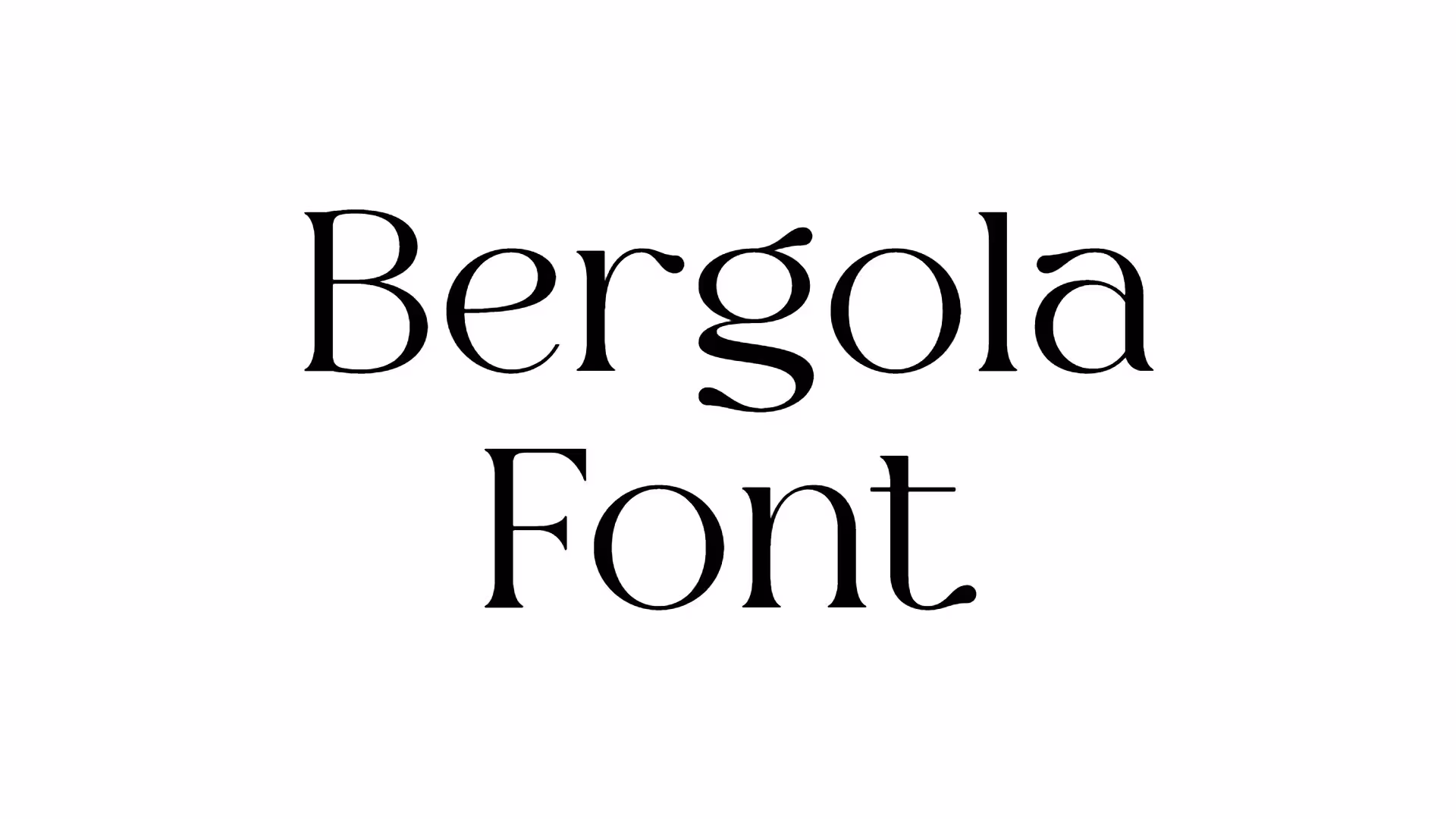 Bergola Font