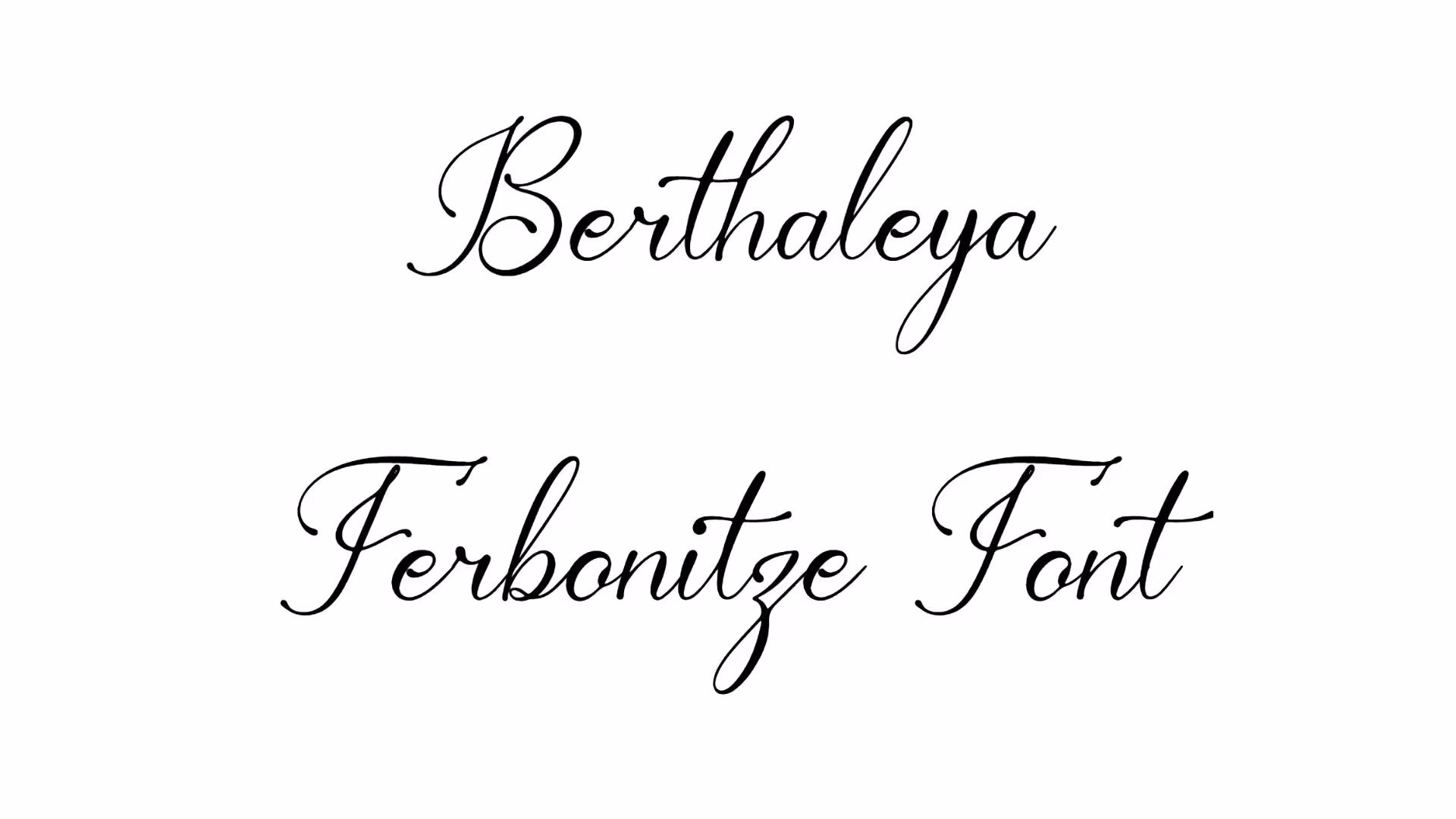 Berthaleya Ferbonitze Font