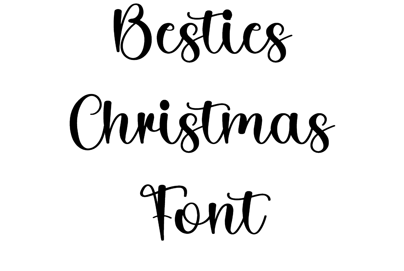 Besties Christmas Font