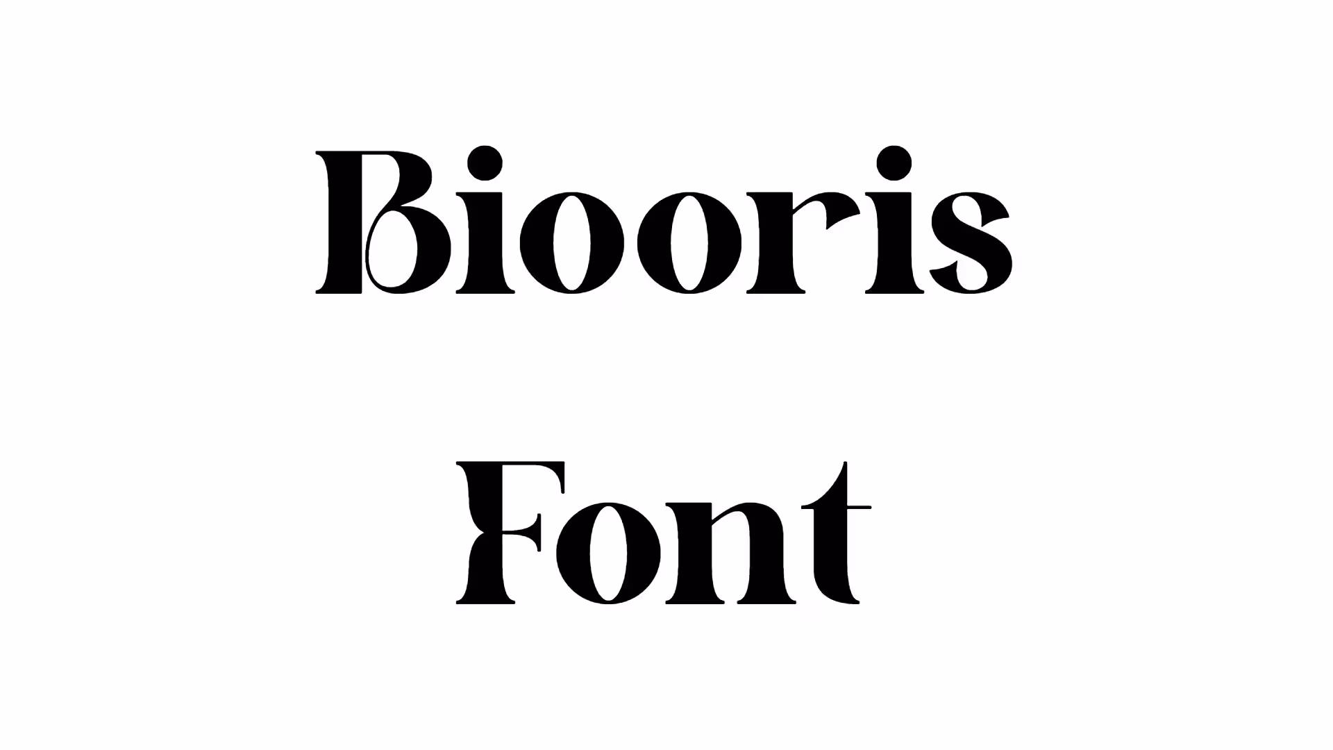 Biooris Font