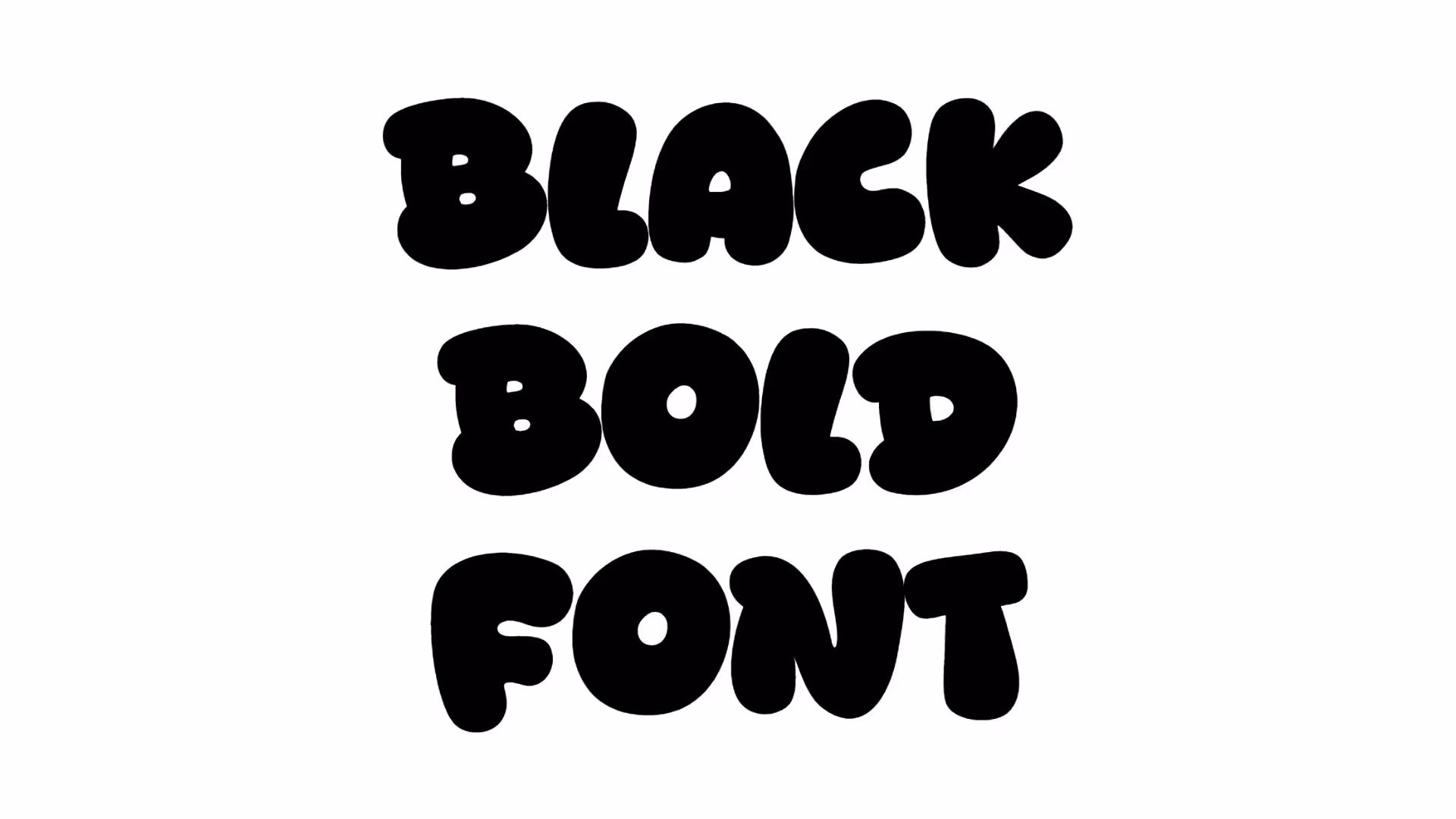 Black Bold Font