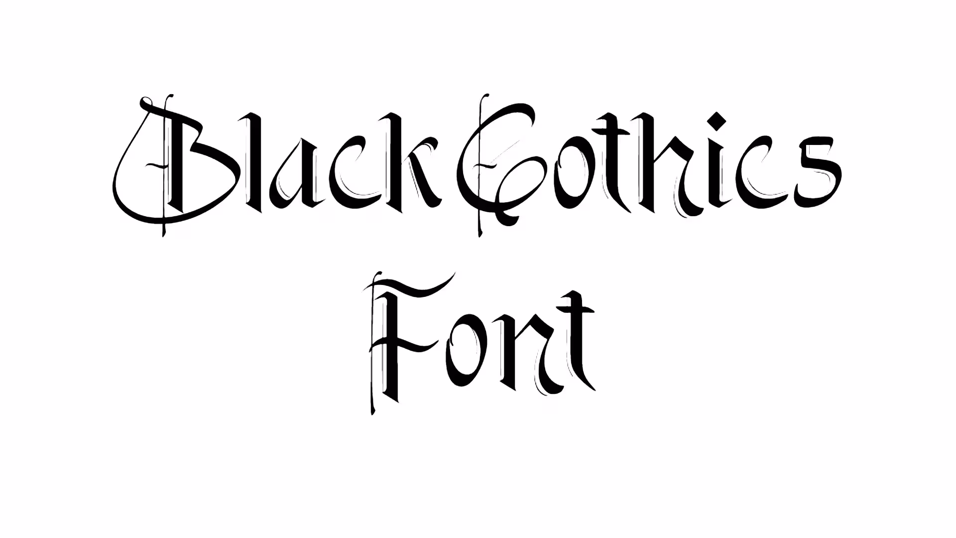 Black Gothics Font