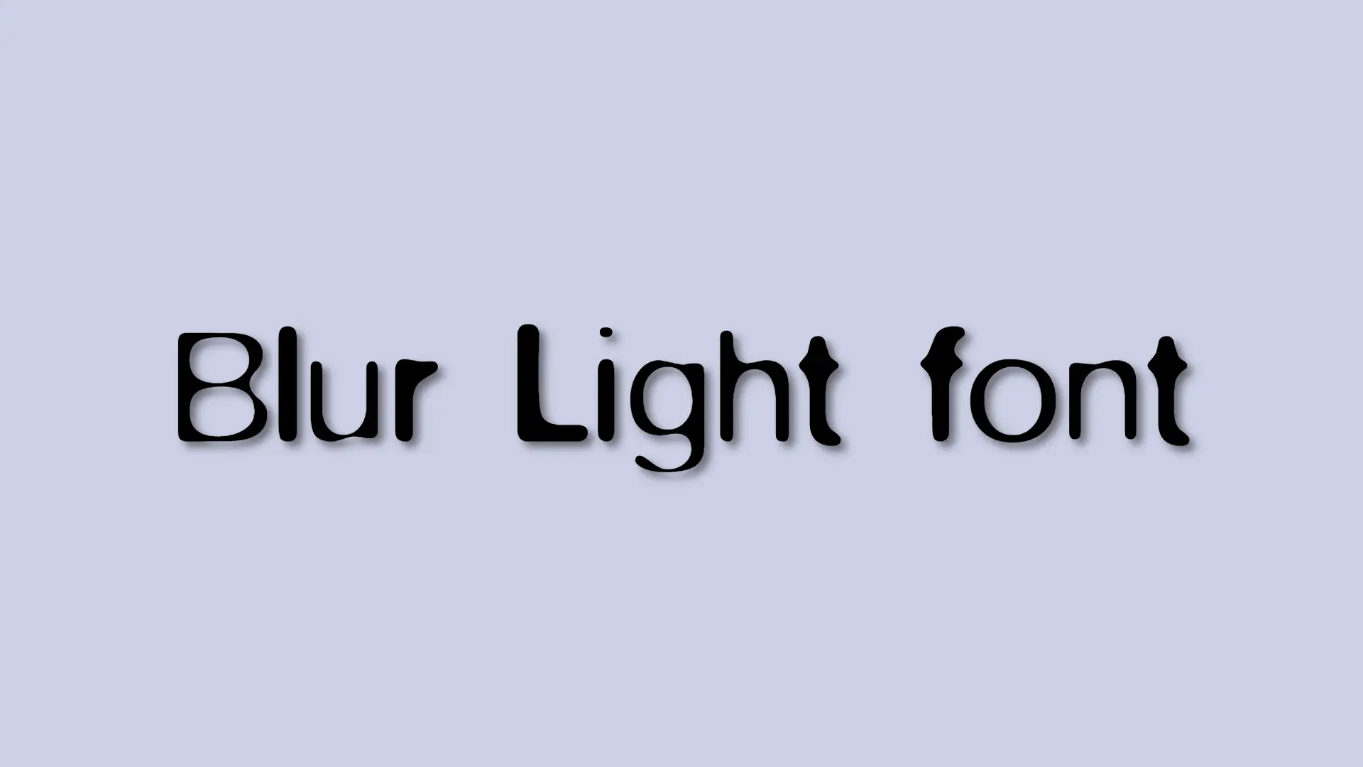 Blur Light font