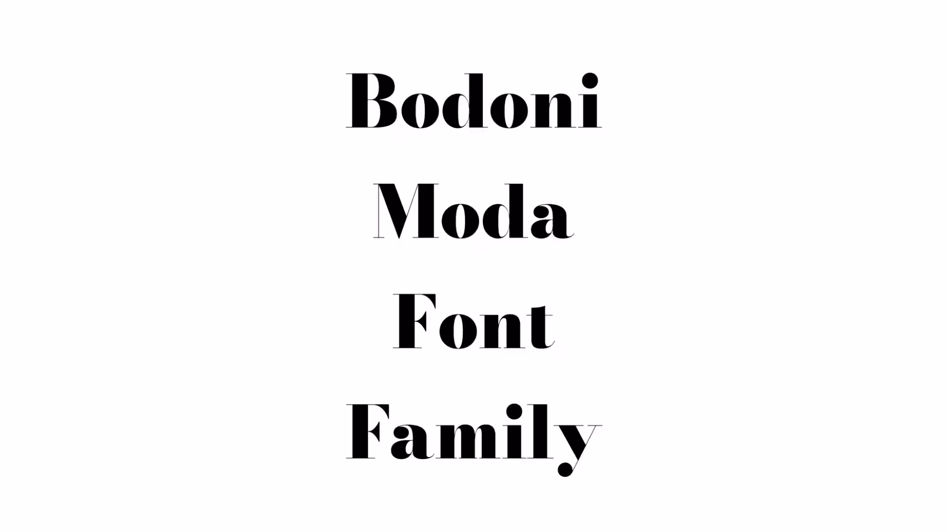 Bodoni Moda Font Family