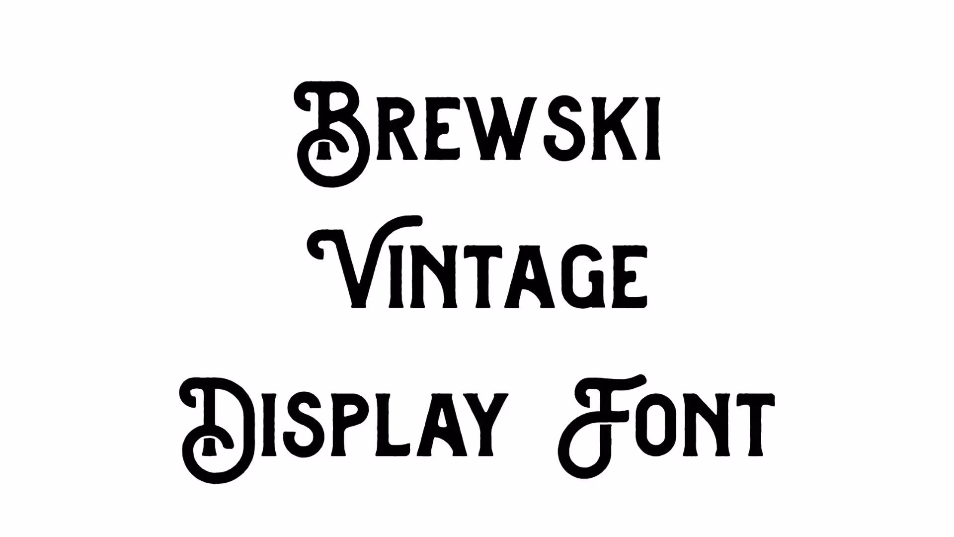 Brewski Vintage Display Font