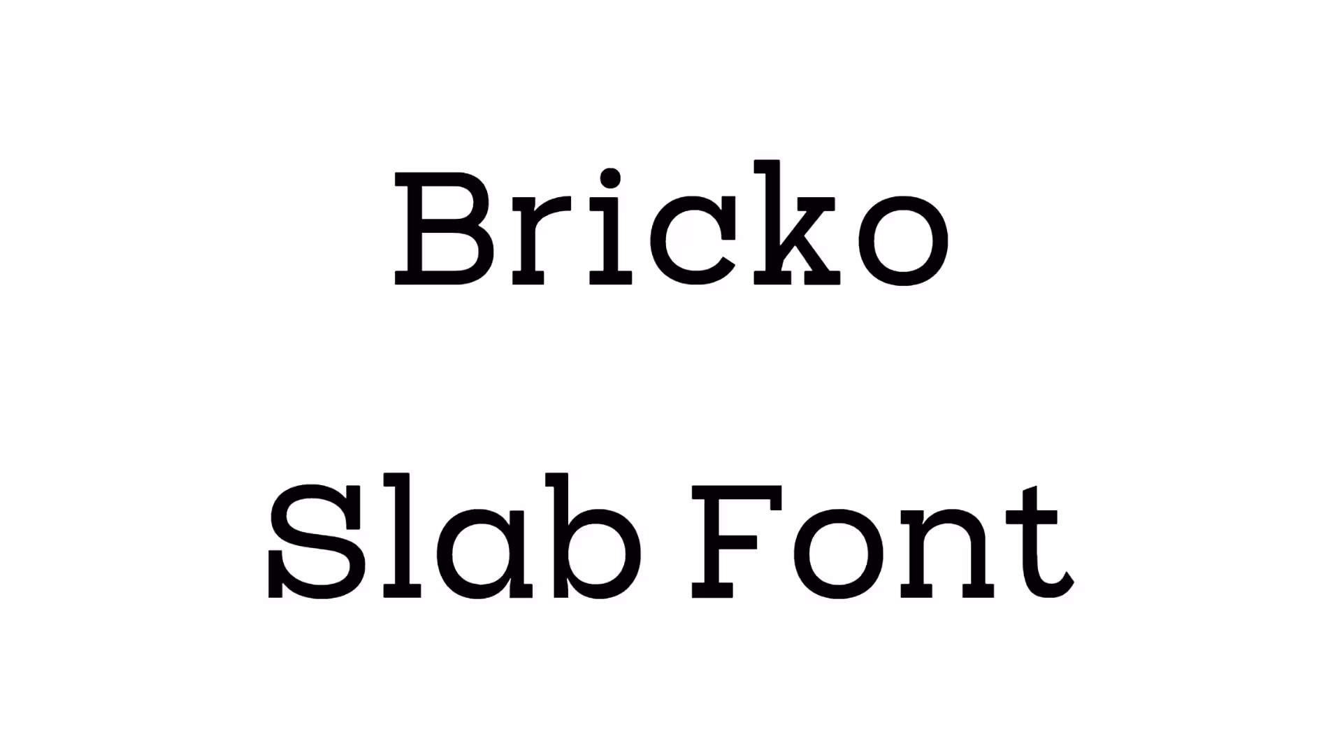 Bricko Slab Font