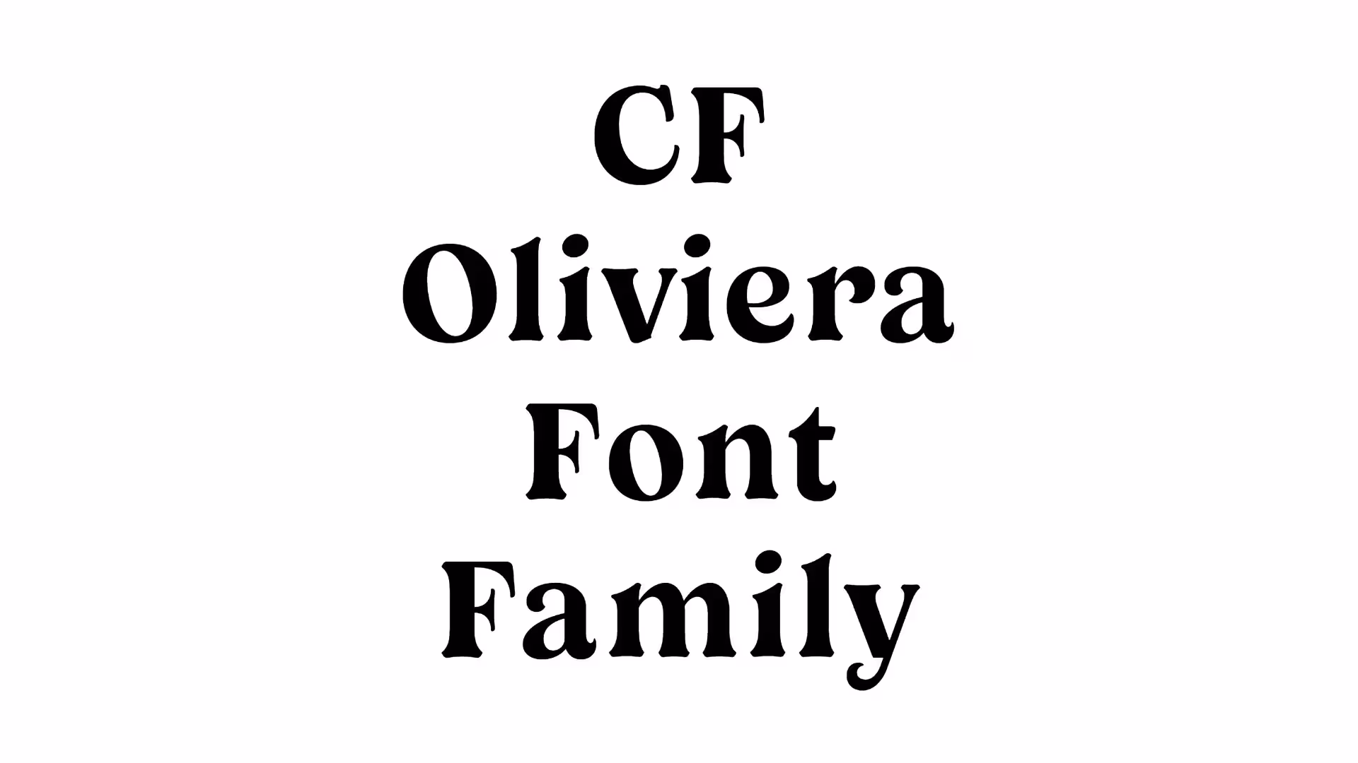 CF Oliviera Font Family