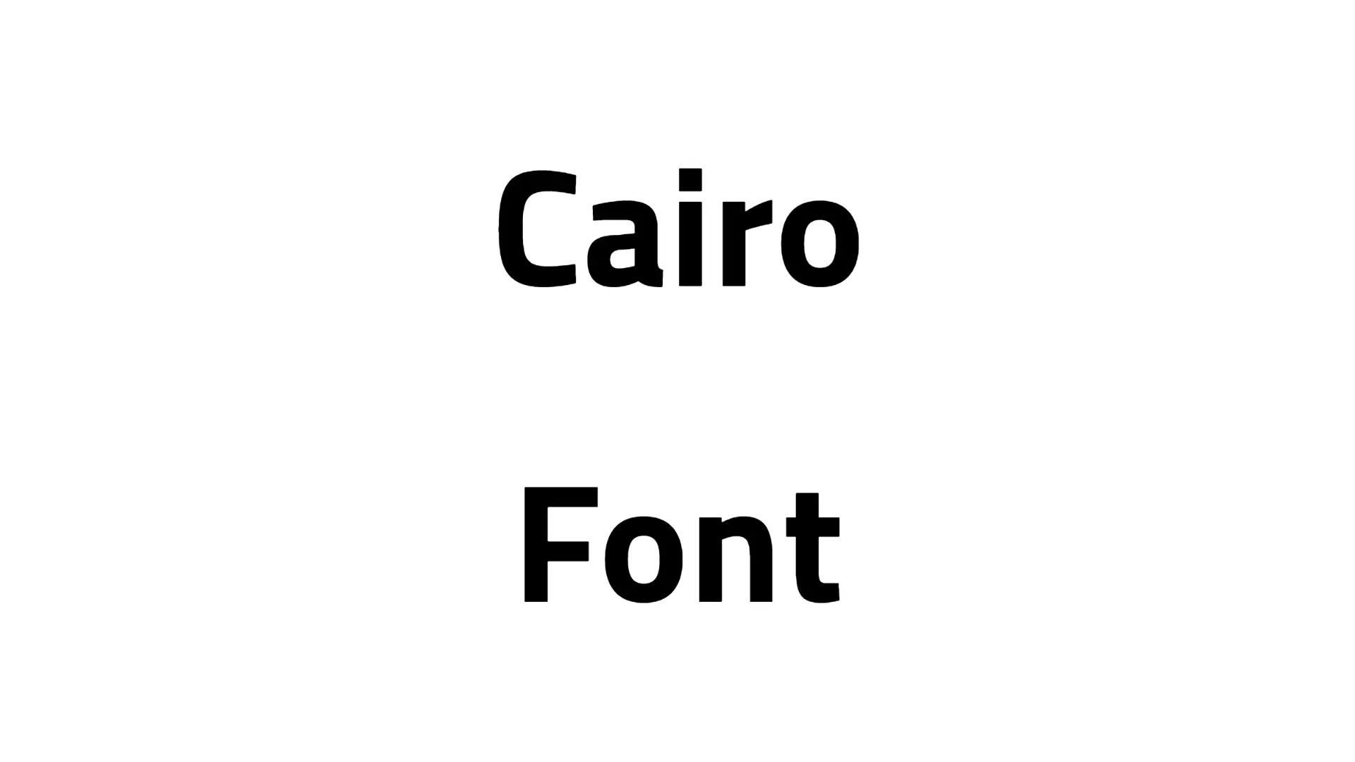 Cairo Font
