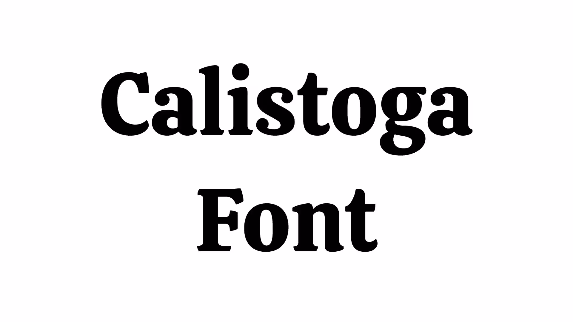 Calistoga Font