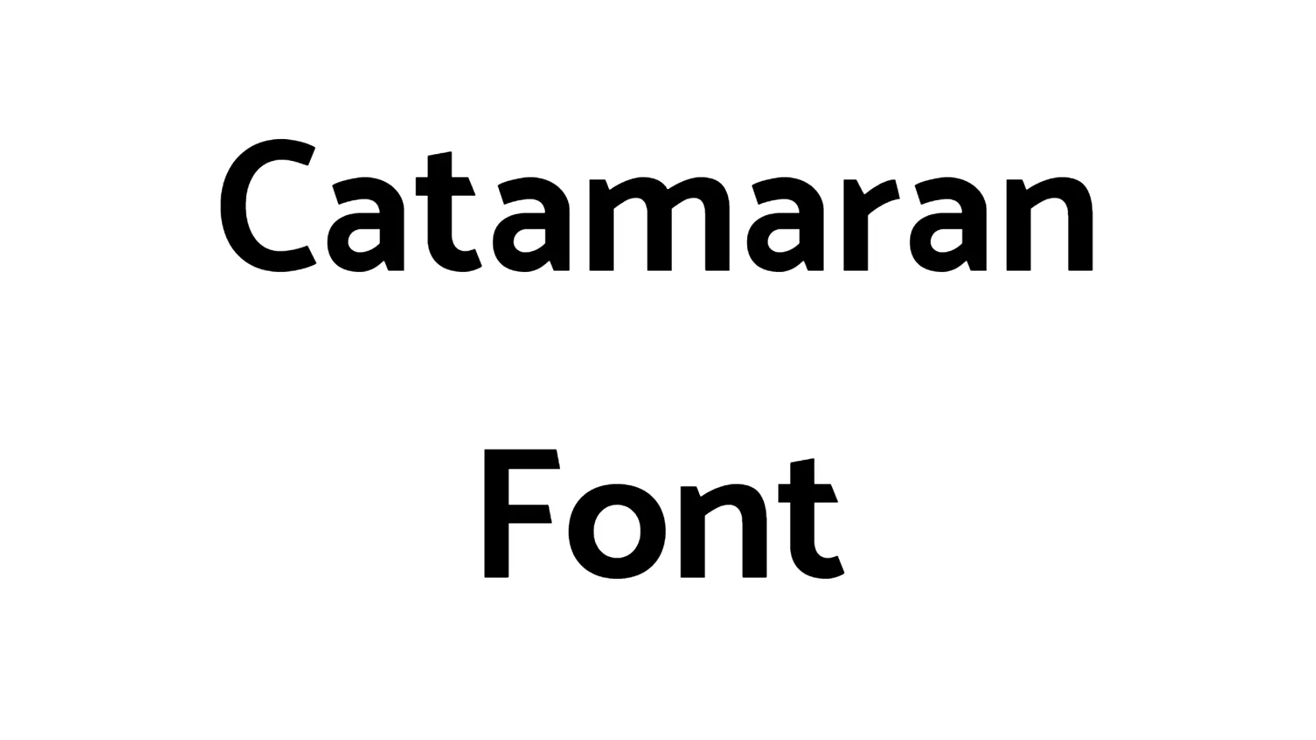 Catamaran Font
