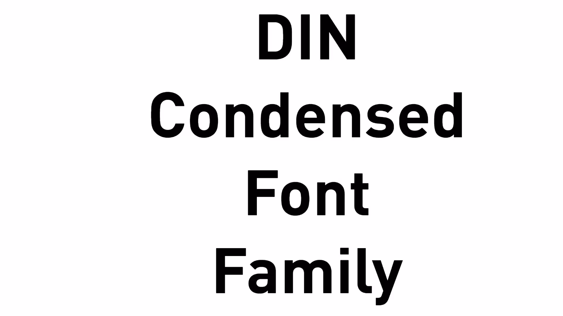 DIN Condensed Font Family