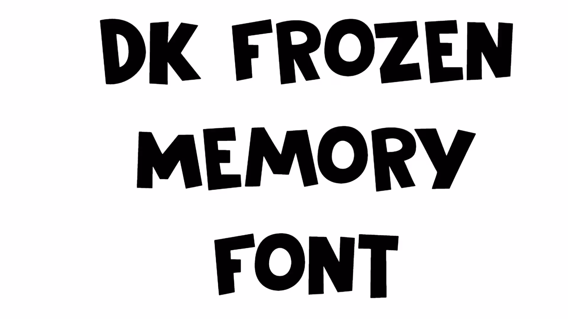 DK Frozen Memory Font