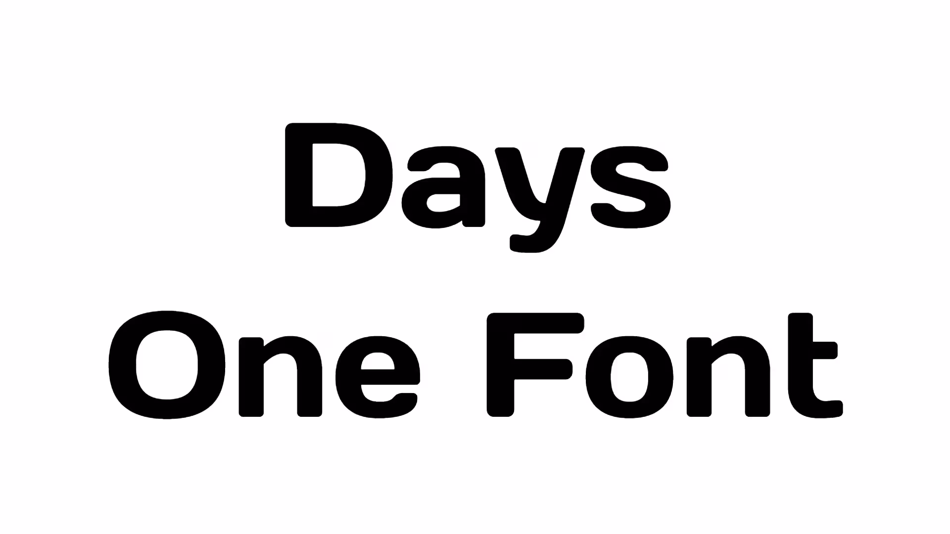 Days One Font
