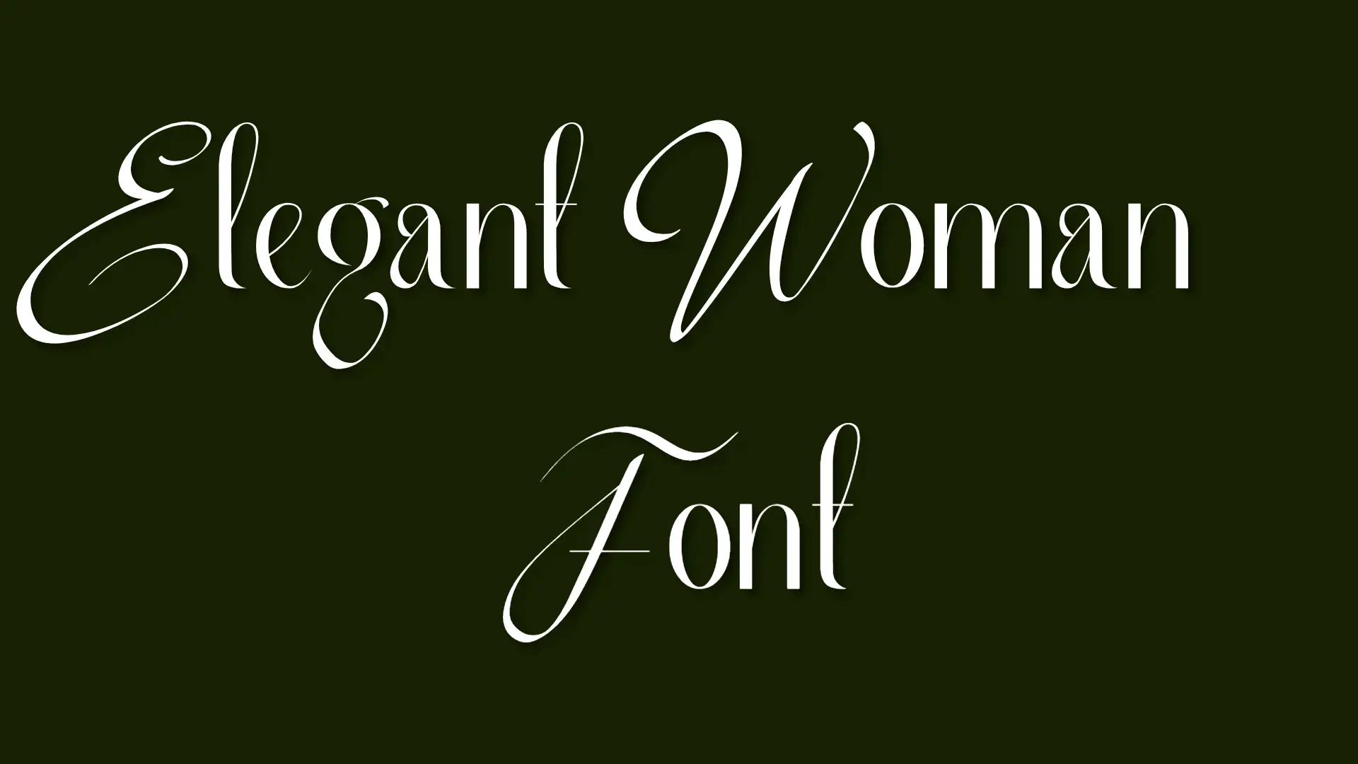Elegant Woman Font