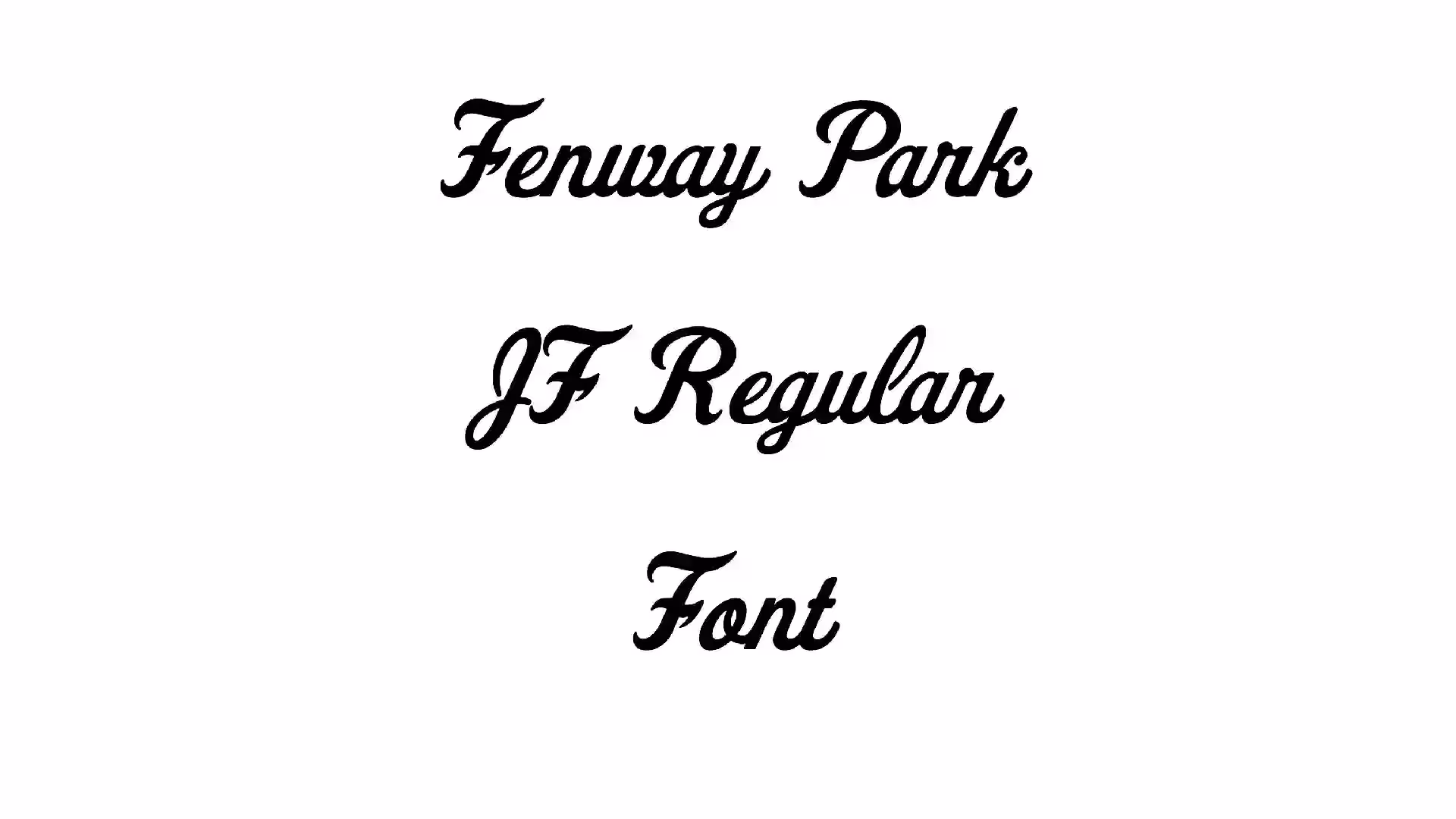 Fenway Park JF Regular Font