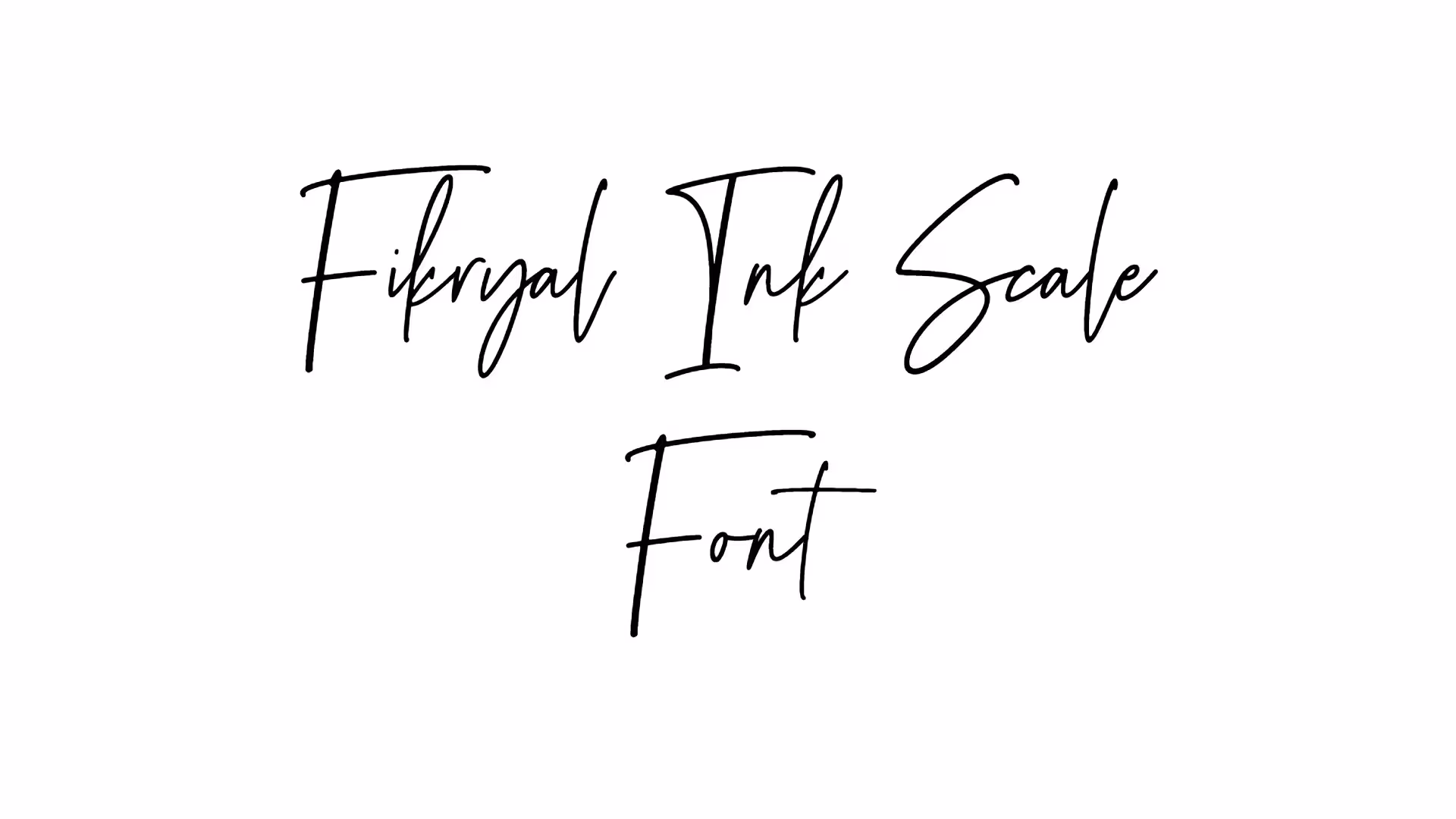 Fikryal Ink Scale Font