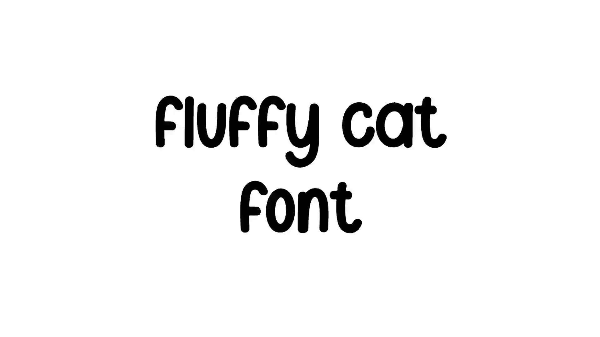 Fluffy Cat Font