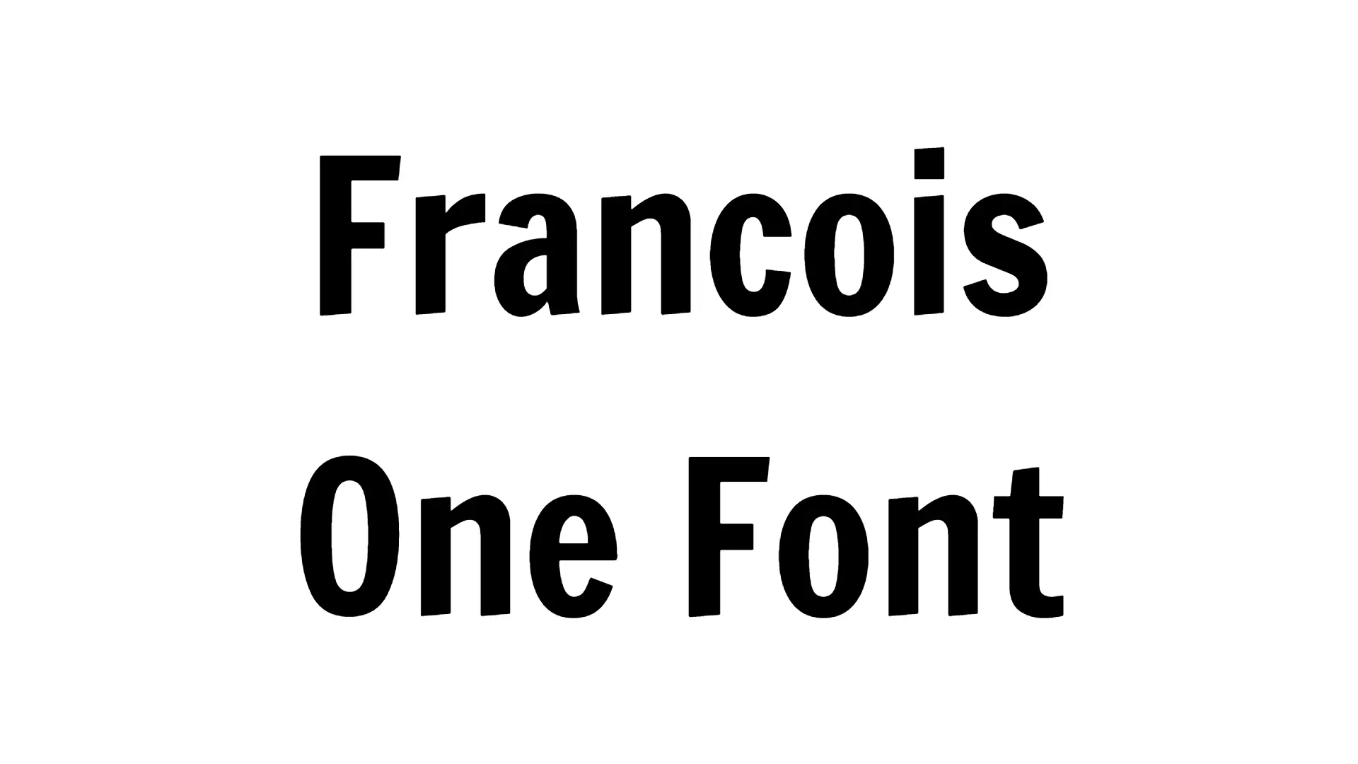 Francois One Font