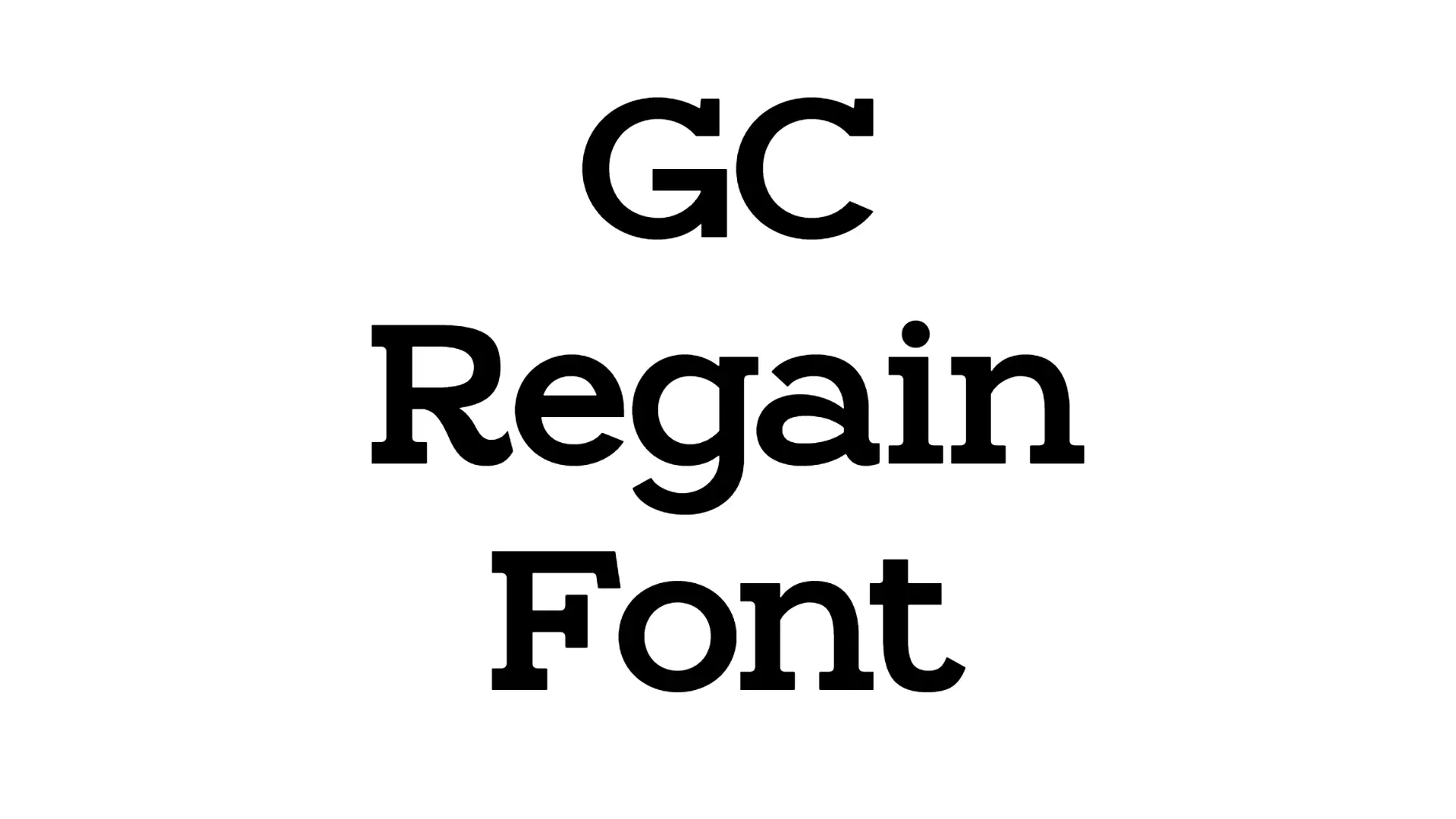 GC Regain Font