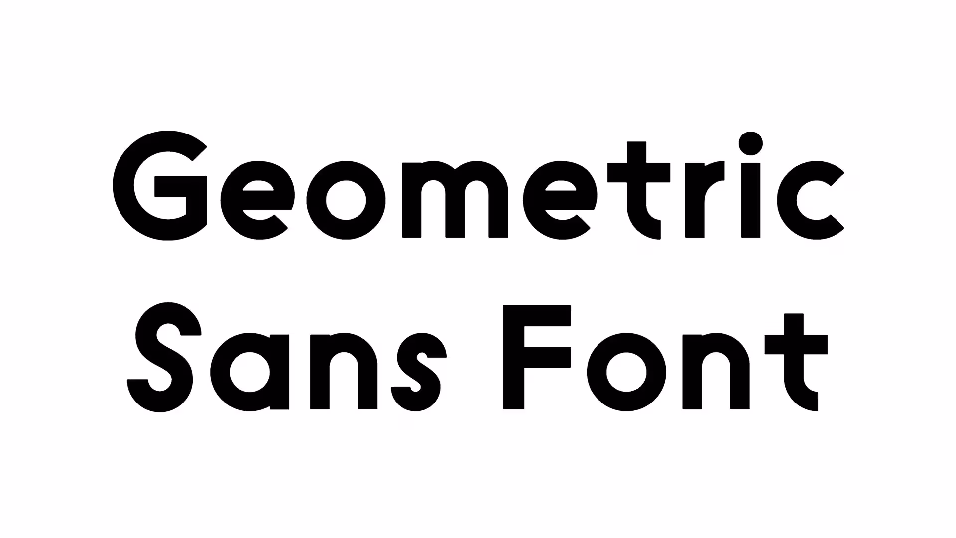 Geometric Sans Font