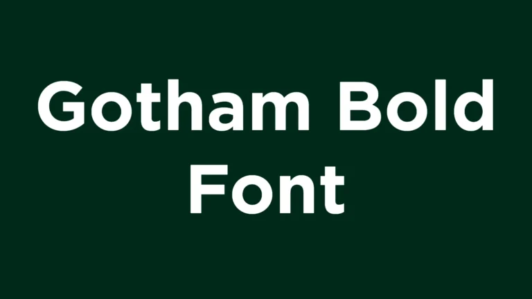 Gotham Bold Font