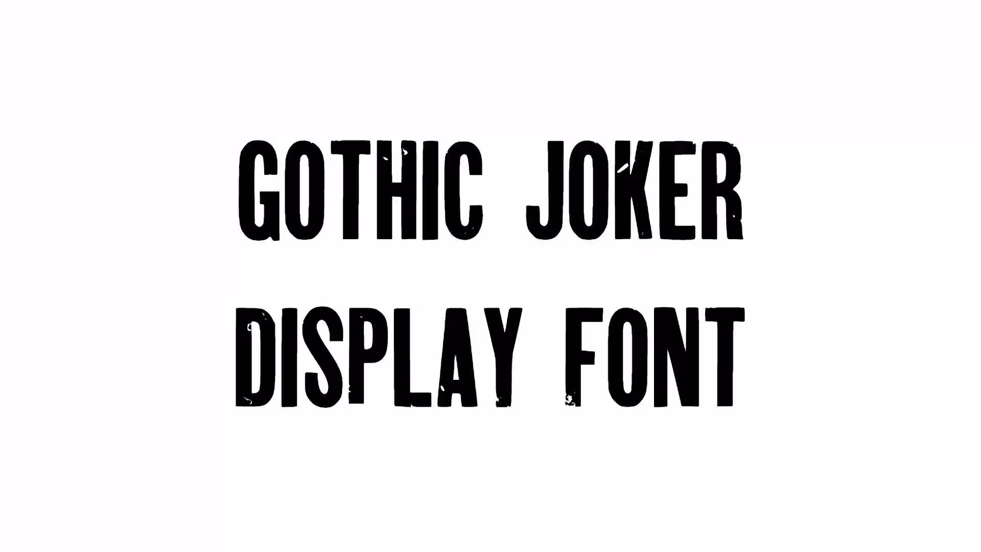 Gothic Joker Display Font