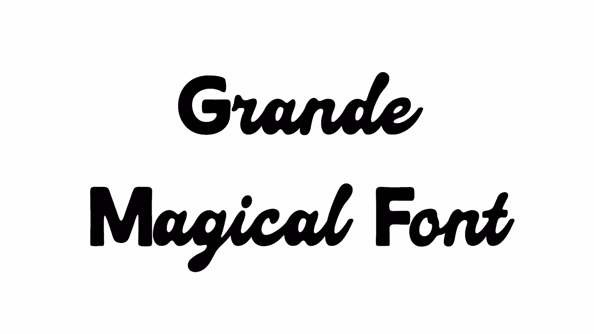 Grande Magical Font