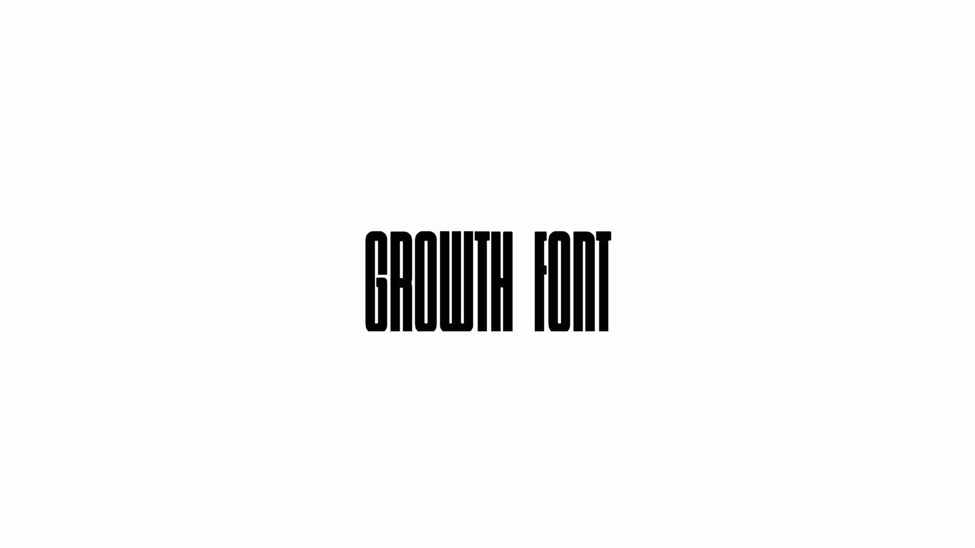 Growth Font