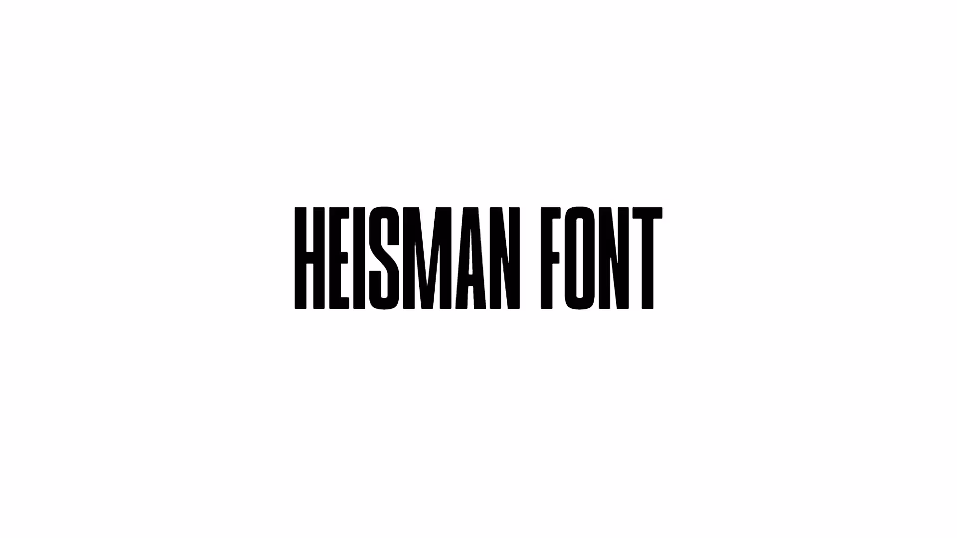 Heisman Font