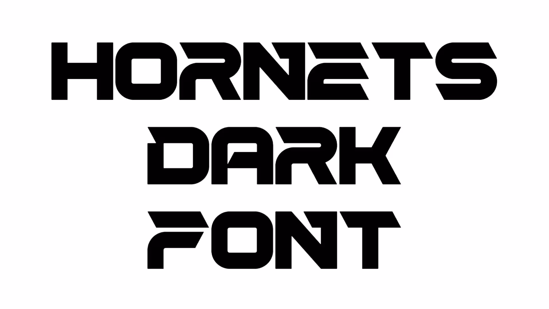 Hornets Dark Font