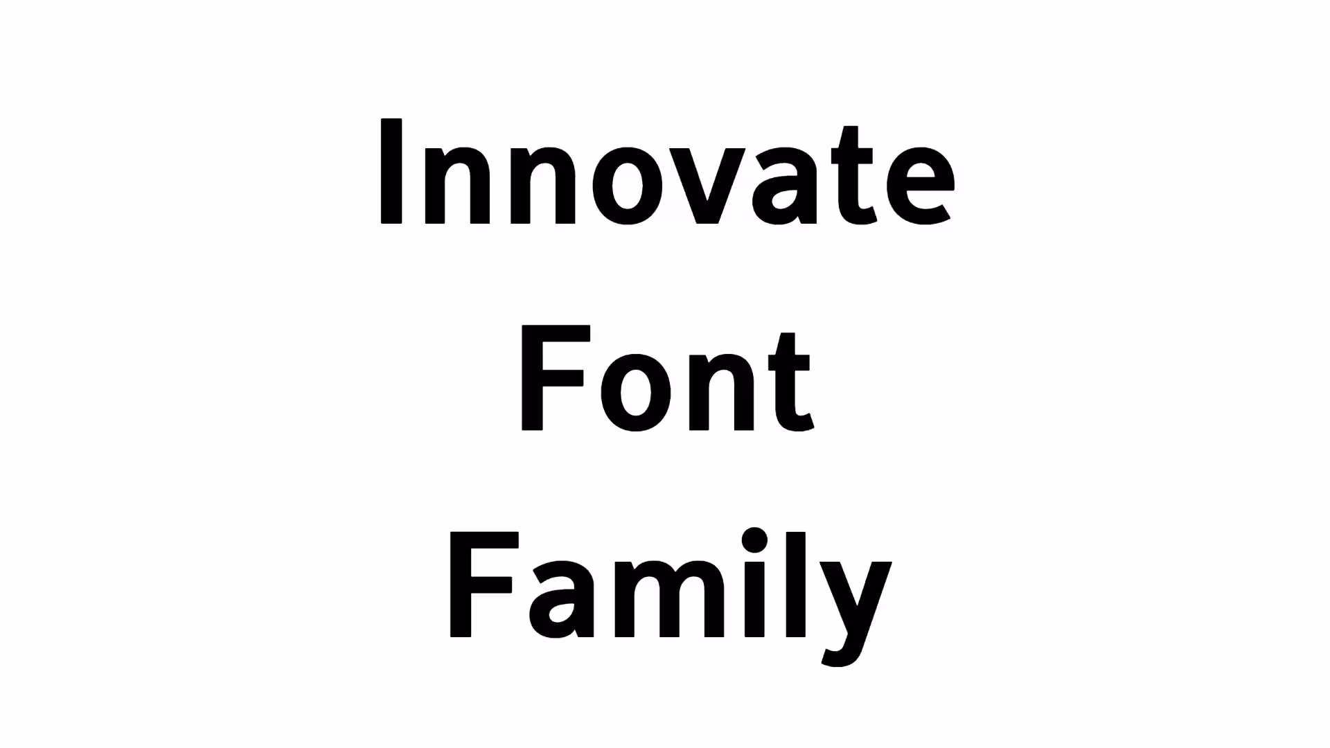 Innovate Font Family