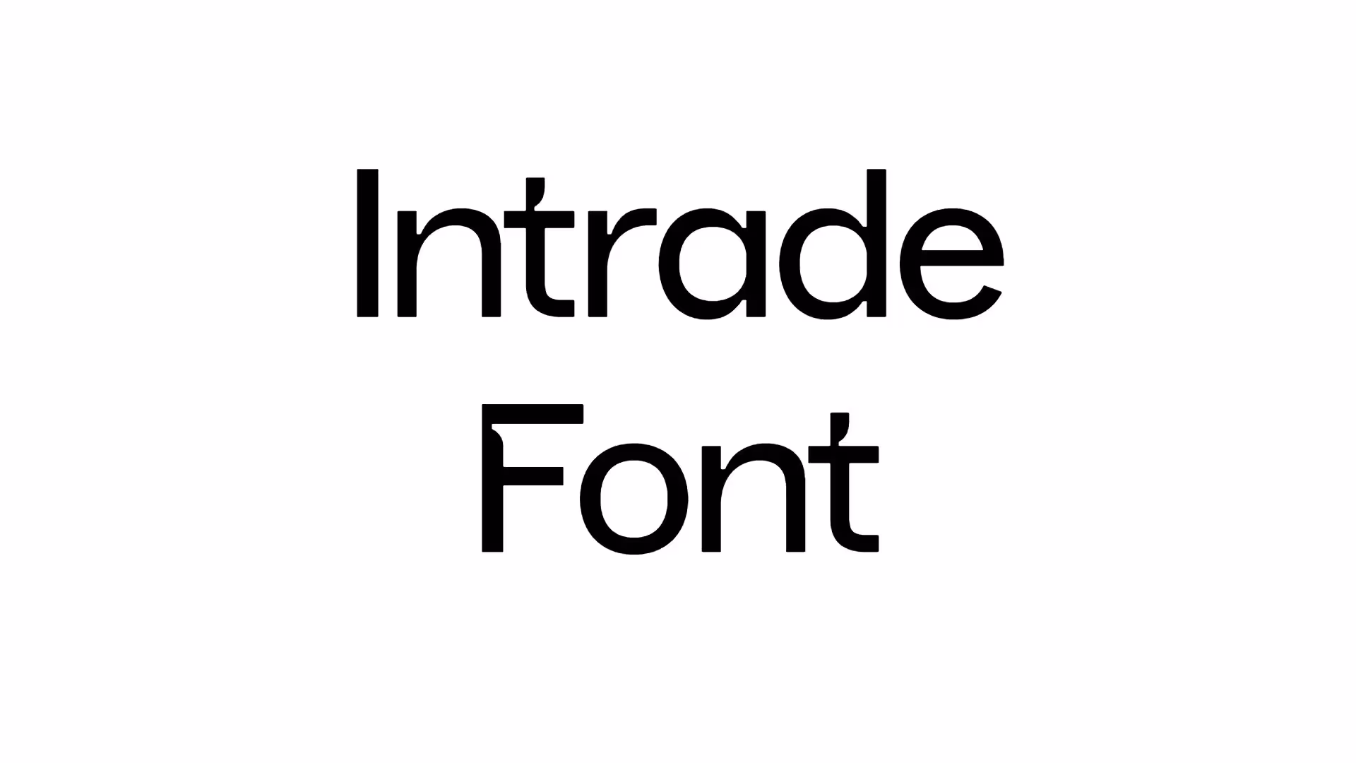 Intrade Font